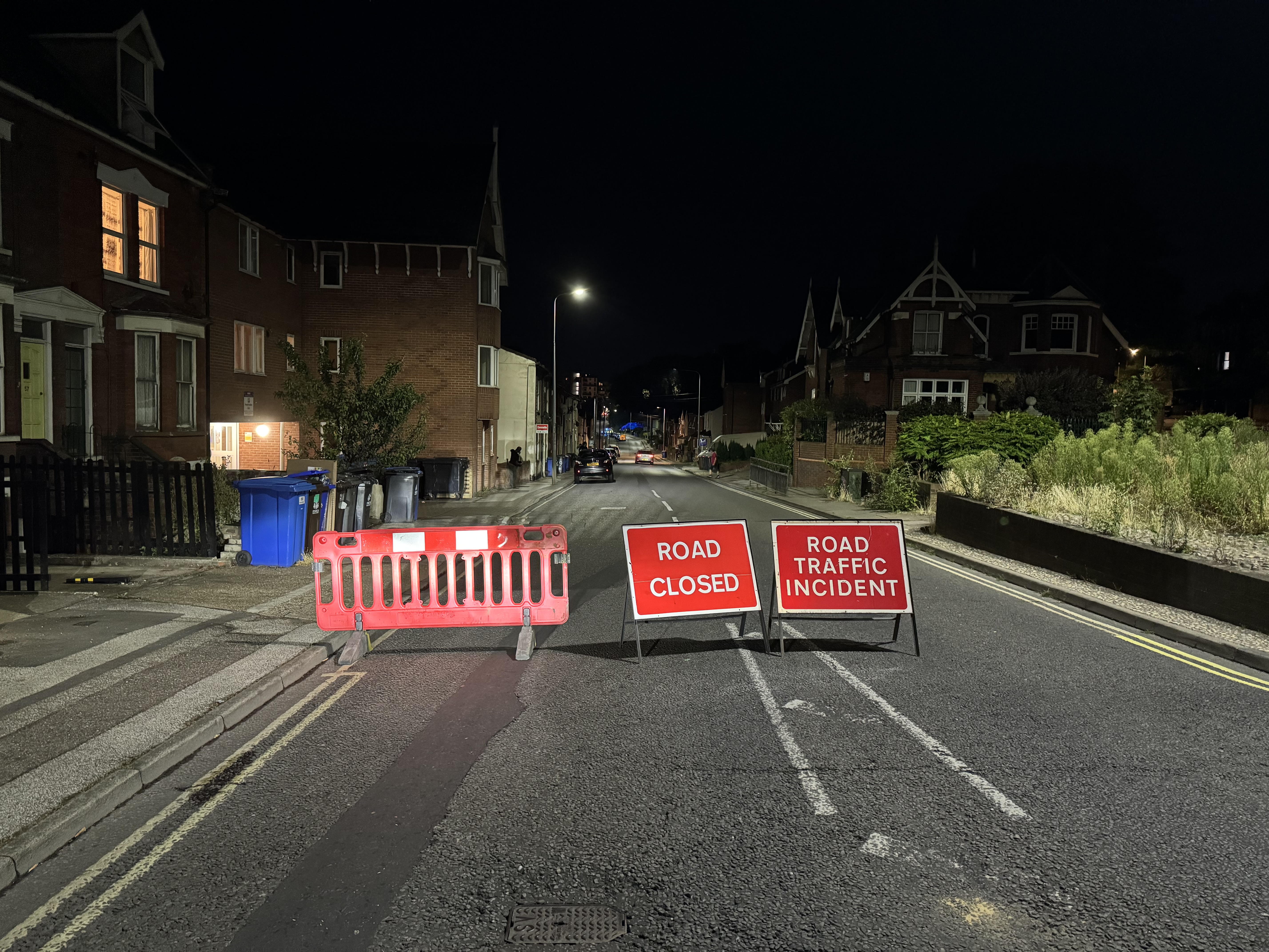 Burrell Road was closed to all traffic at both ends
