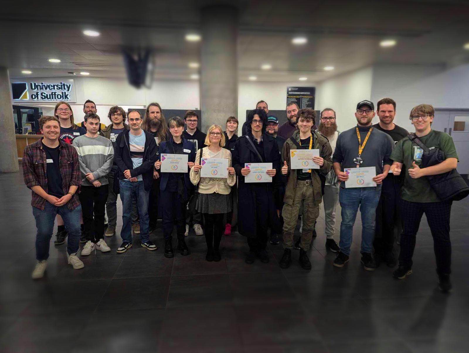 Graduates from gaming internship at University of Suffolk