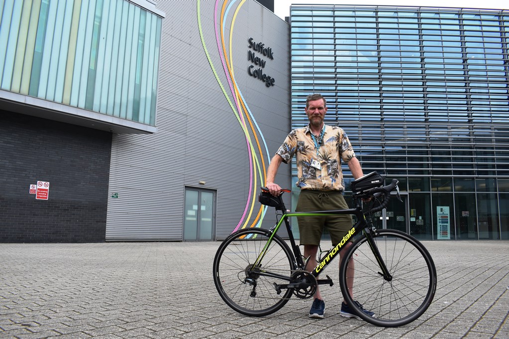 Mark Cornish outside Suffolk New College in Ipswich