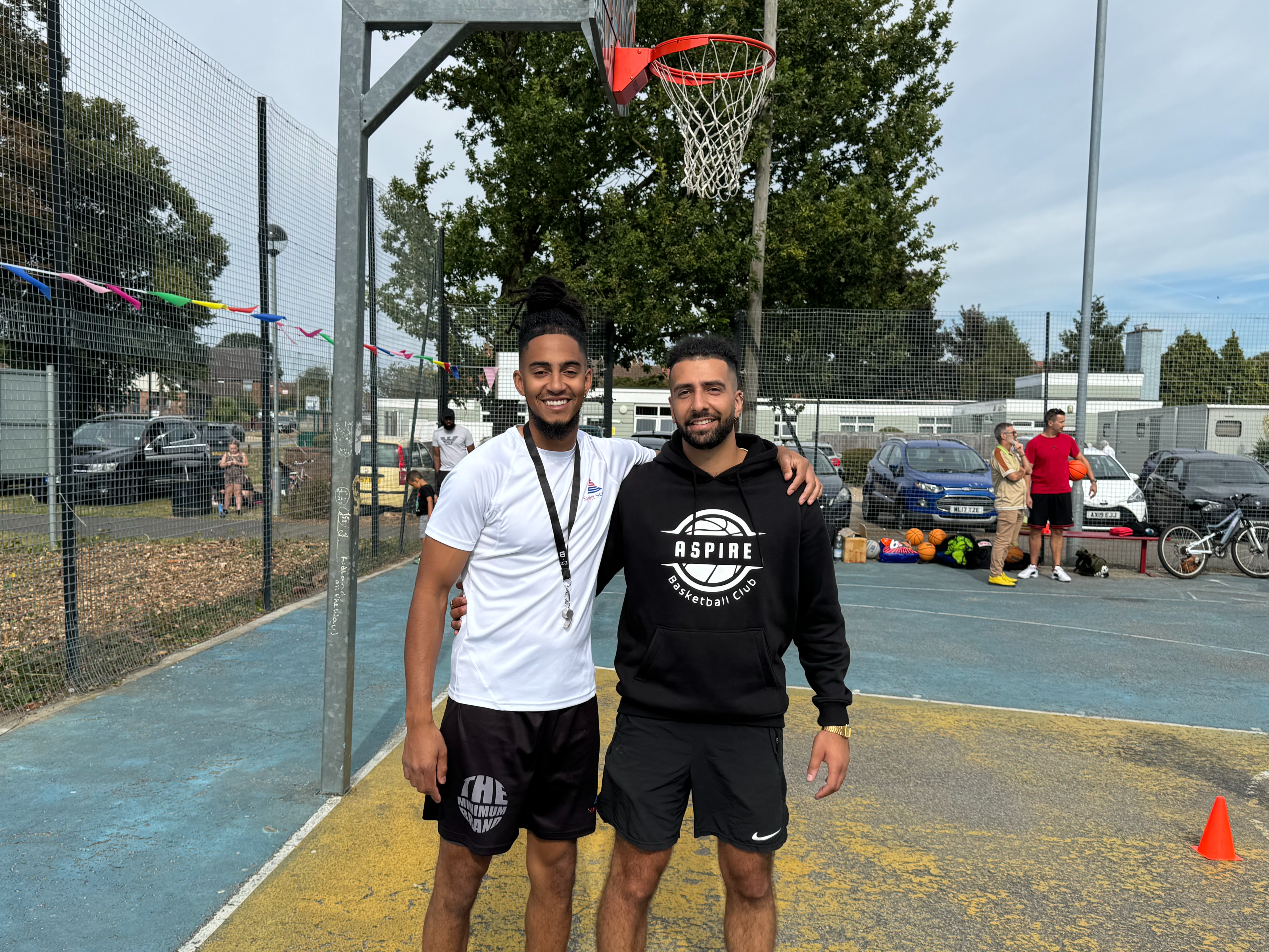 Anton Dixon and Ty Burnett at Chantry basketball court