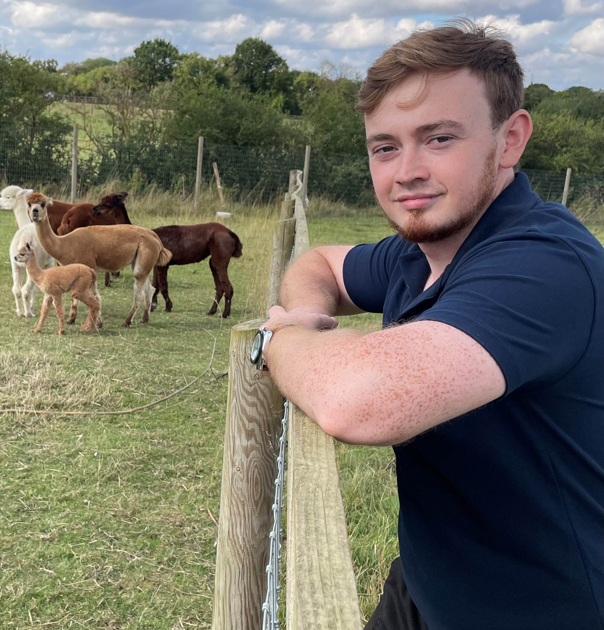 Andrew Waddingham from Suffolk Rural animal care team proudly caring for newborn Fuzz