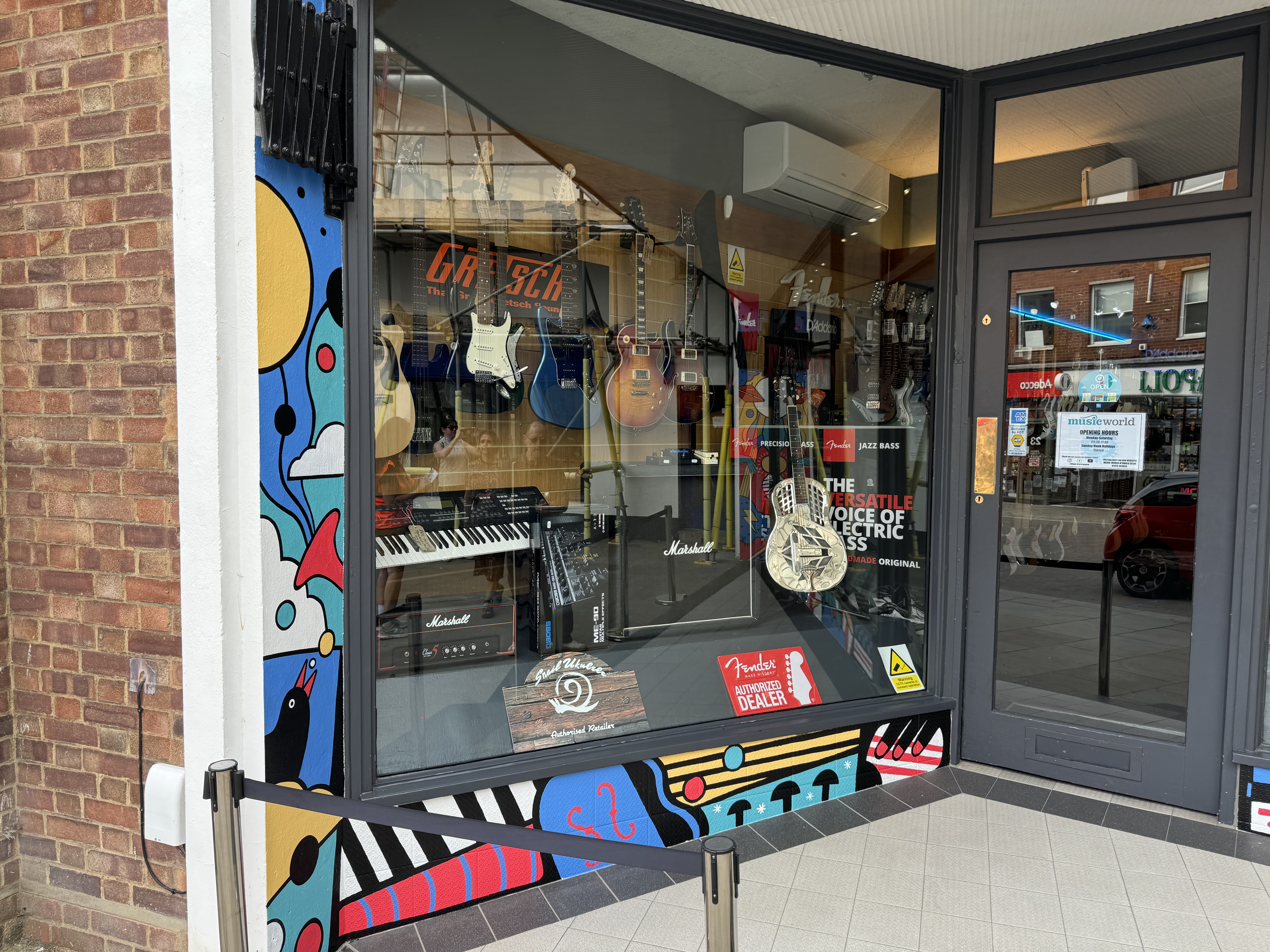 Street art by Catalina Carvajal at Music World, Ipswich