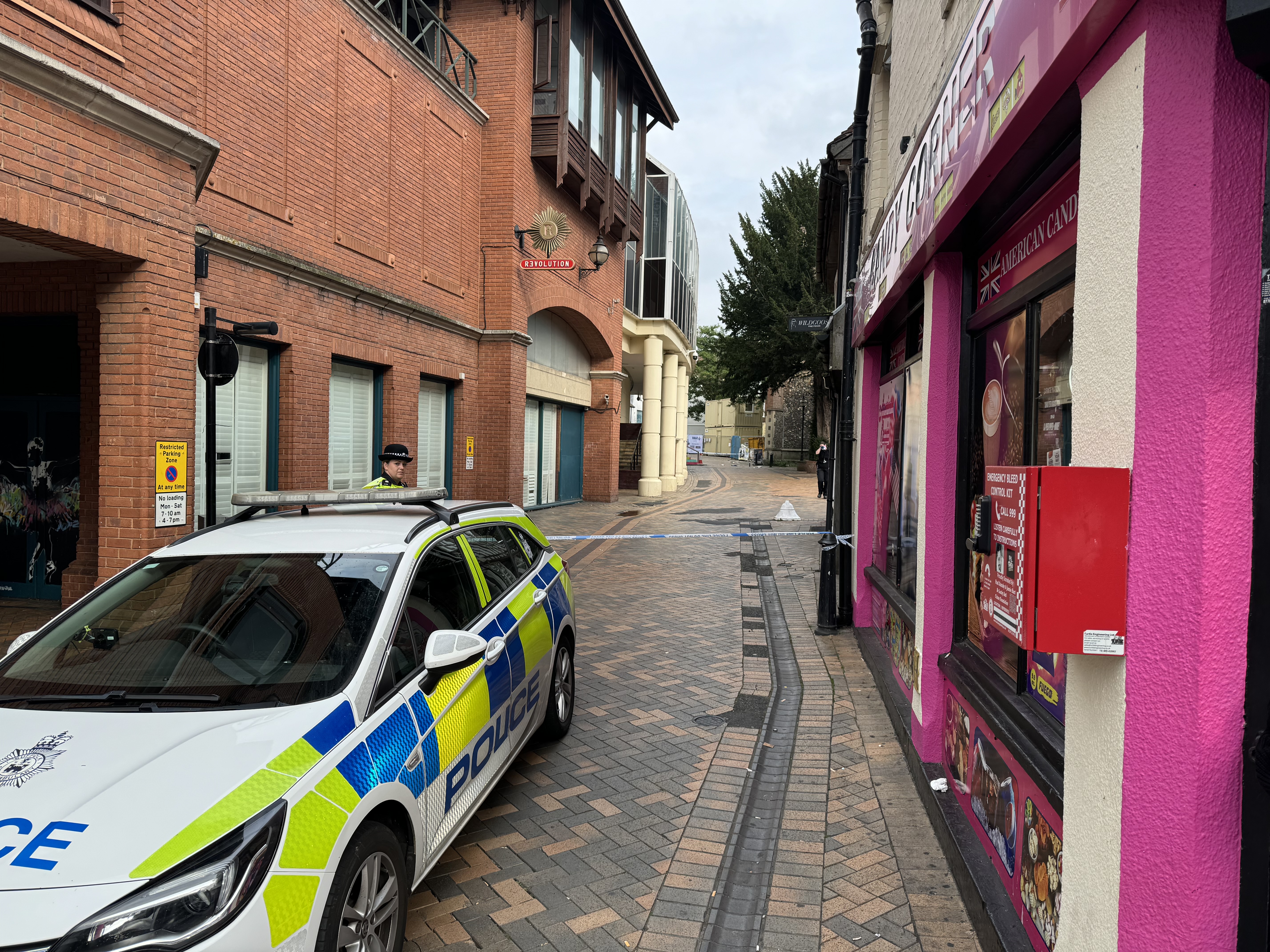 A police cordon at a crime scene