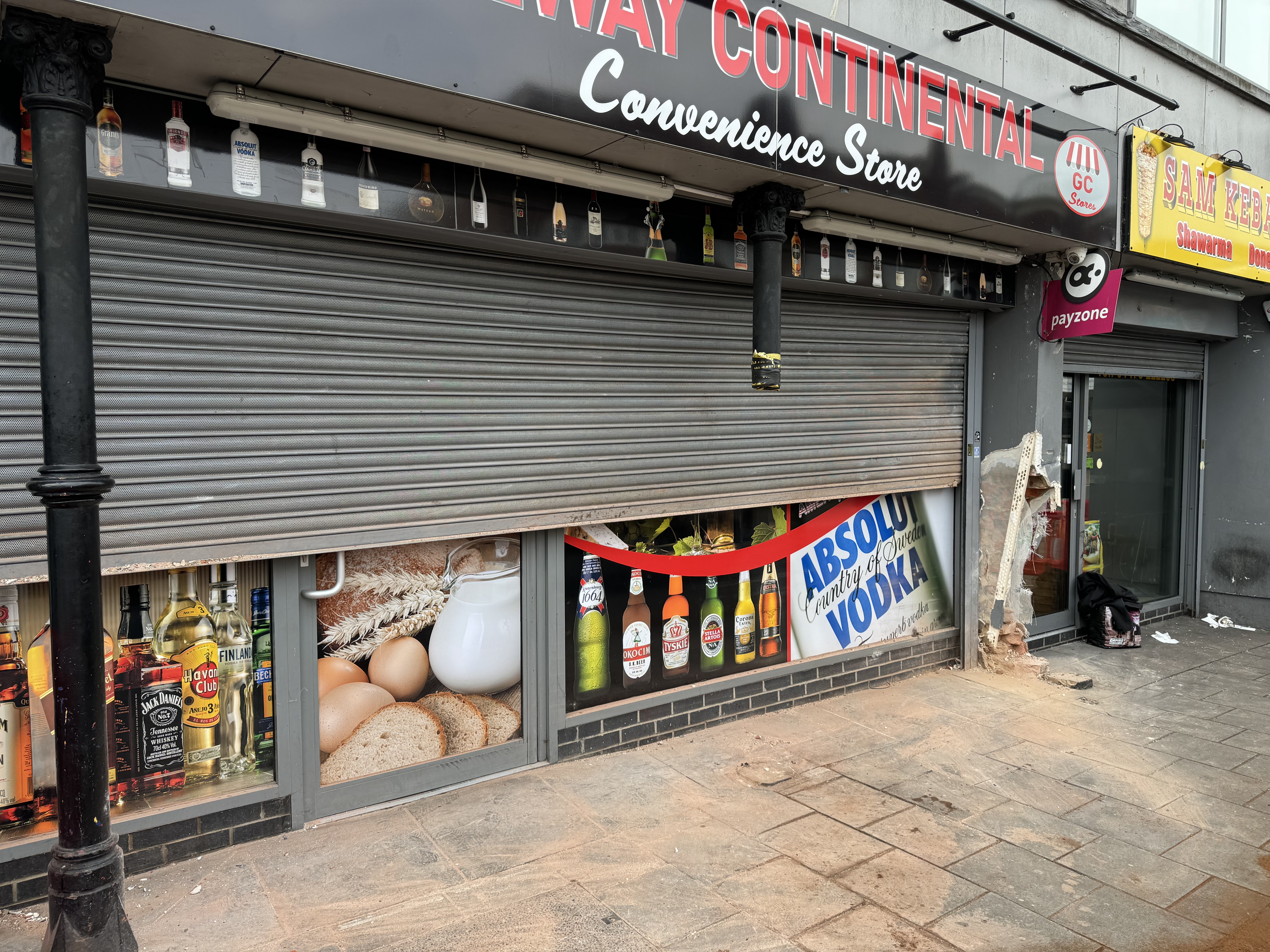 The crash caused significant damage to the Gateway Continental Convenience Store