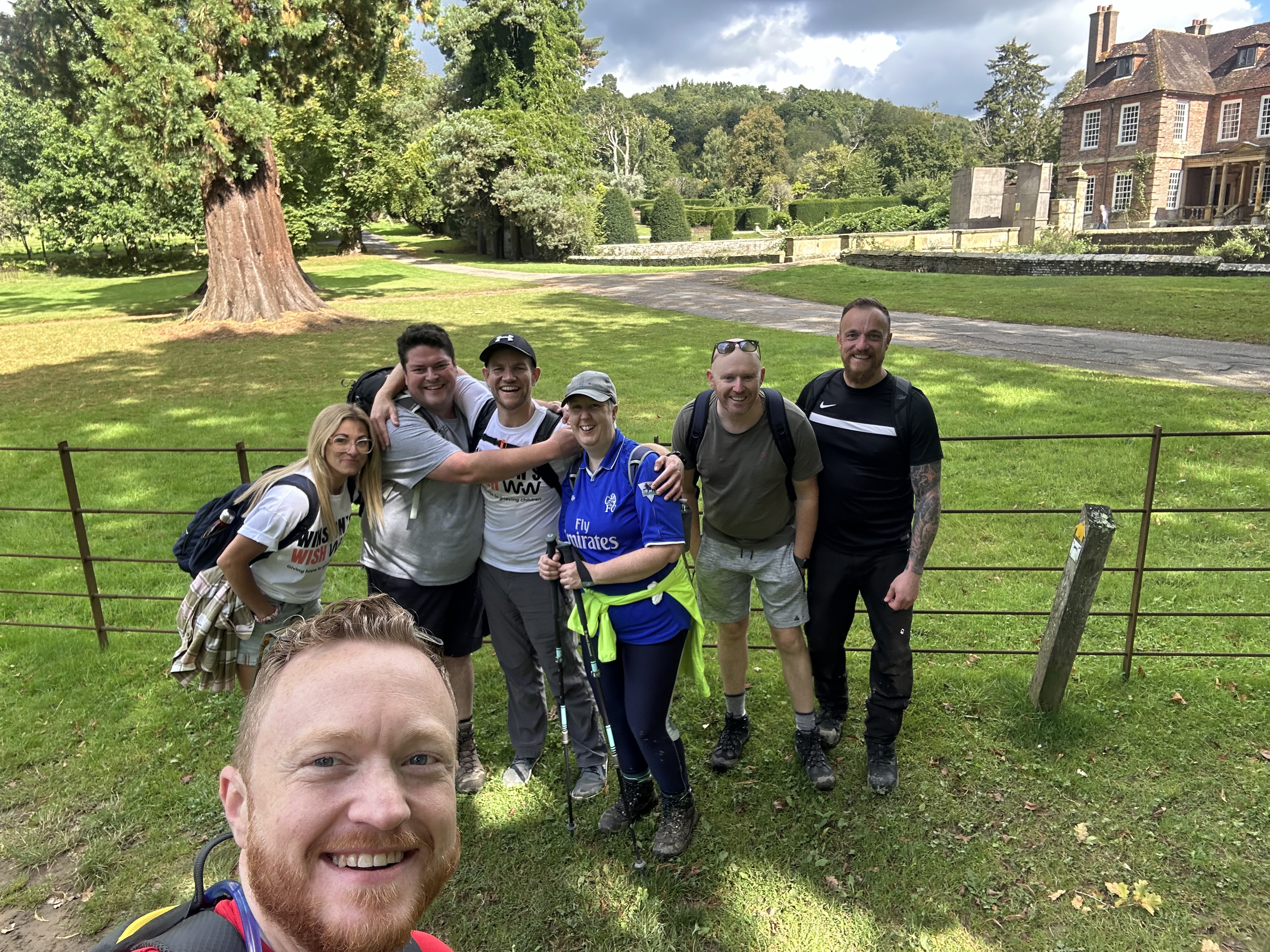 Some of the ten walkers who raised over £2,100 for Winston’s Wish