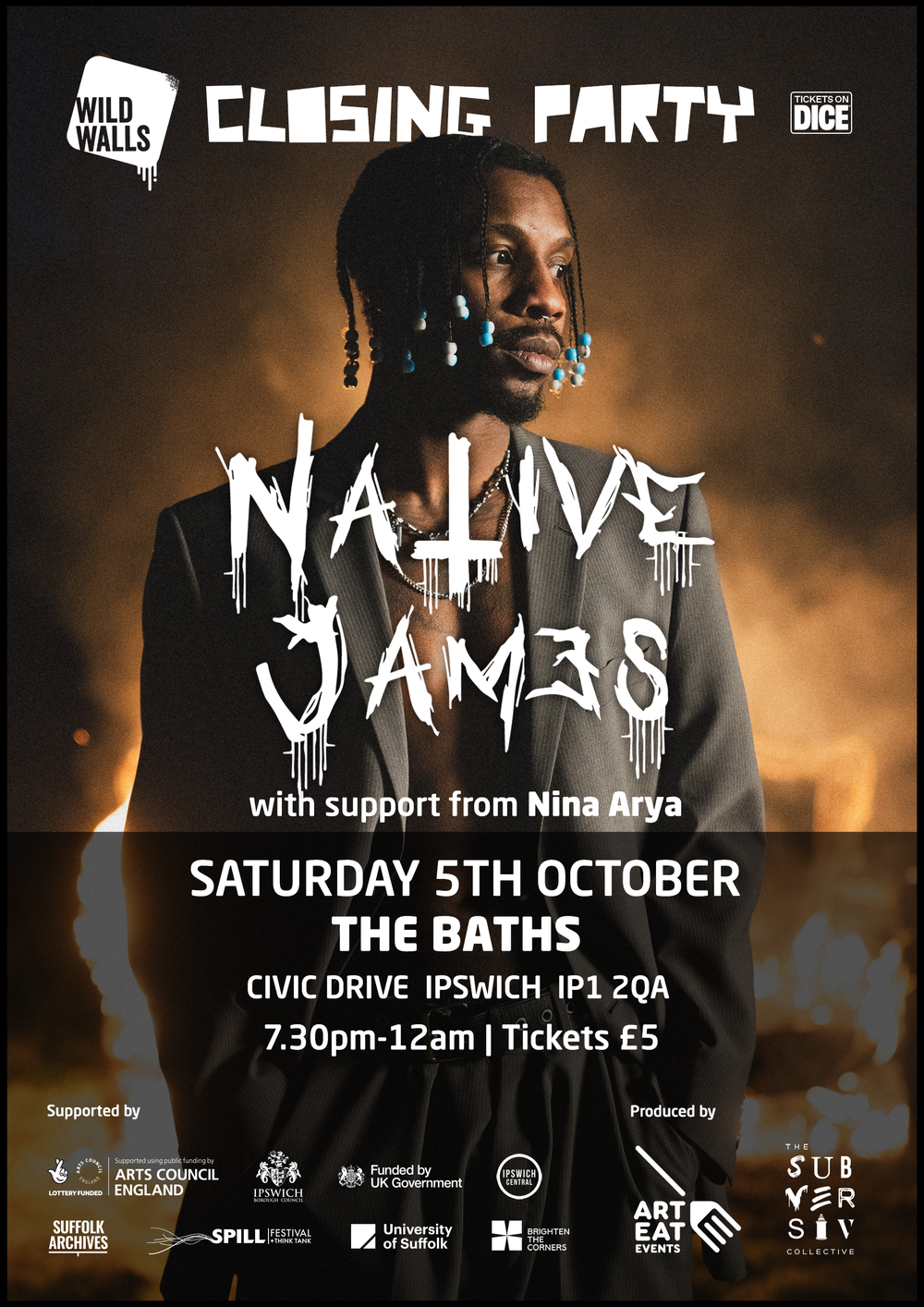 Wild Walls Festival closing party poster