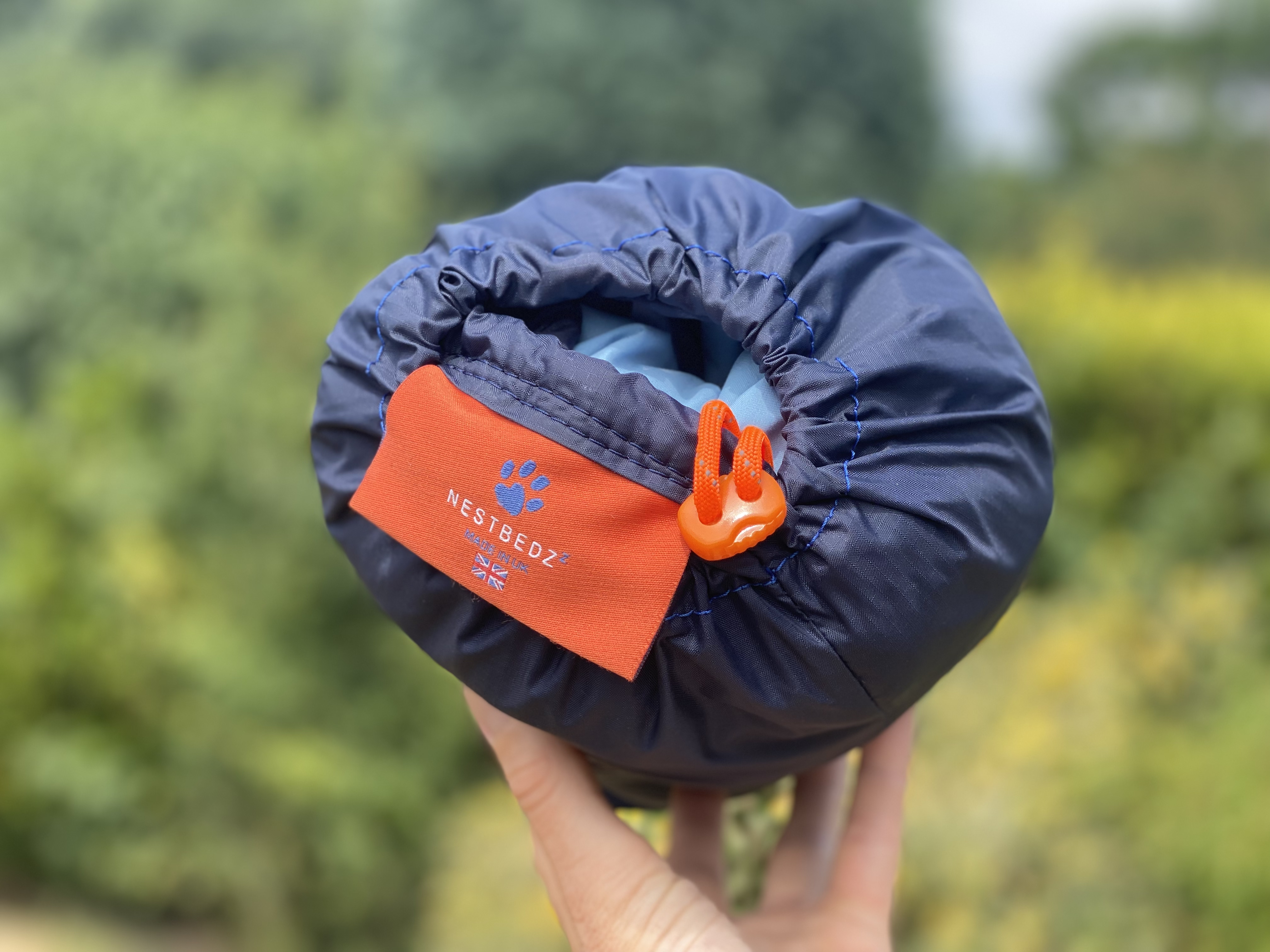 A Nestbedz packable dog bed