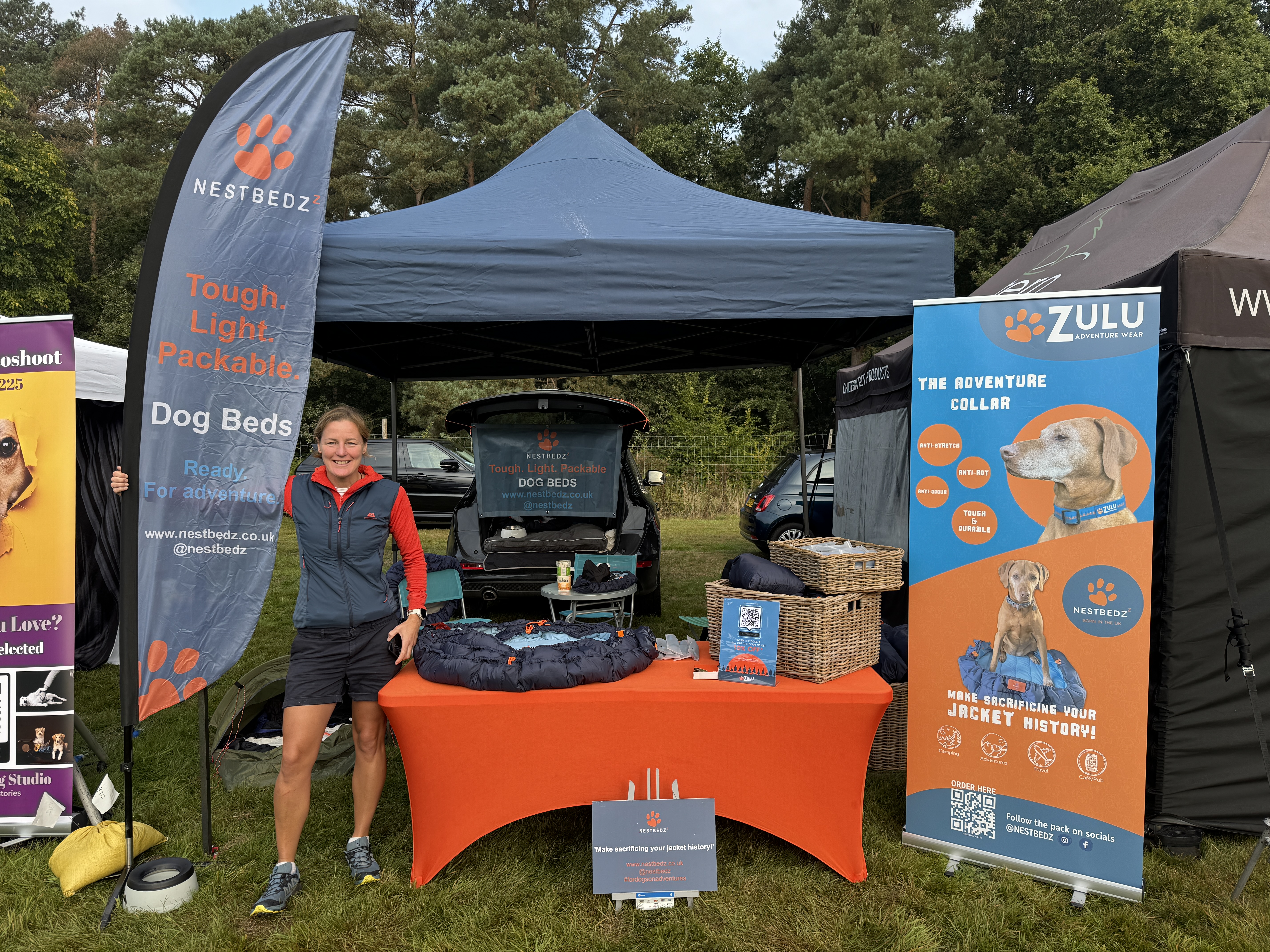 Emma Johnson and the Nestbedz stand