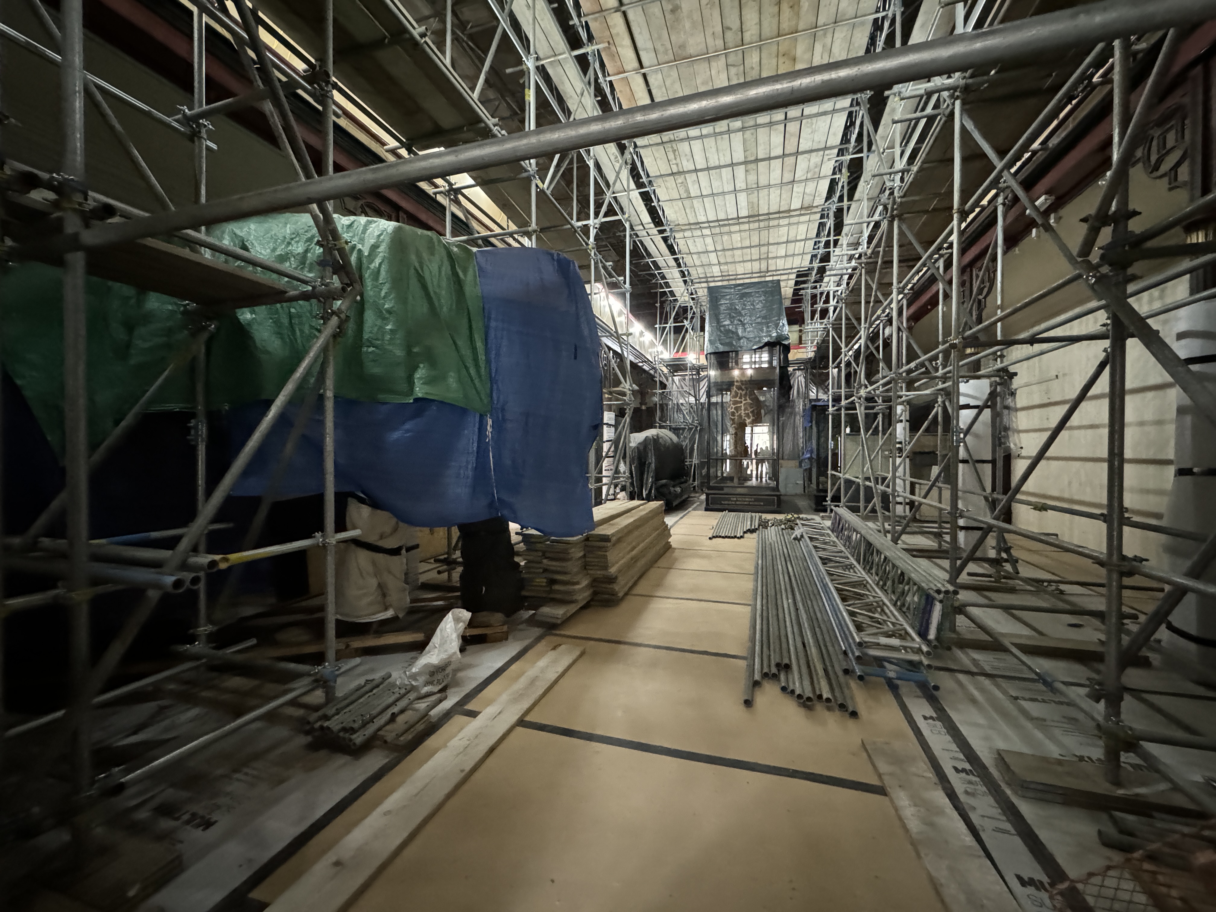 Interior renovation progress at Ipswich Museum