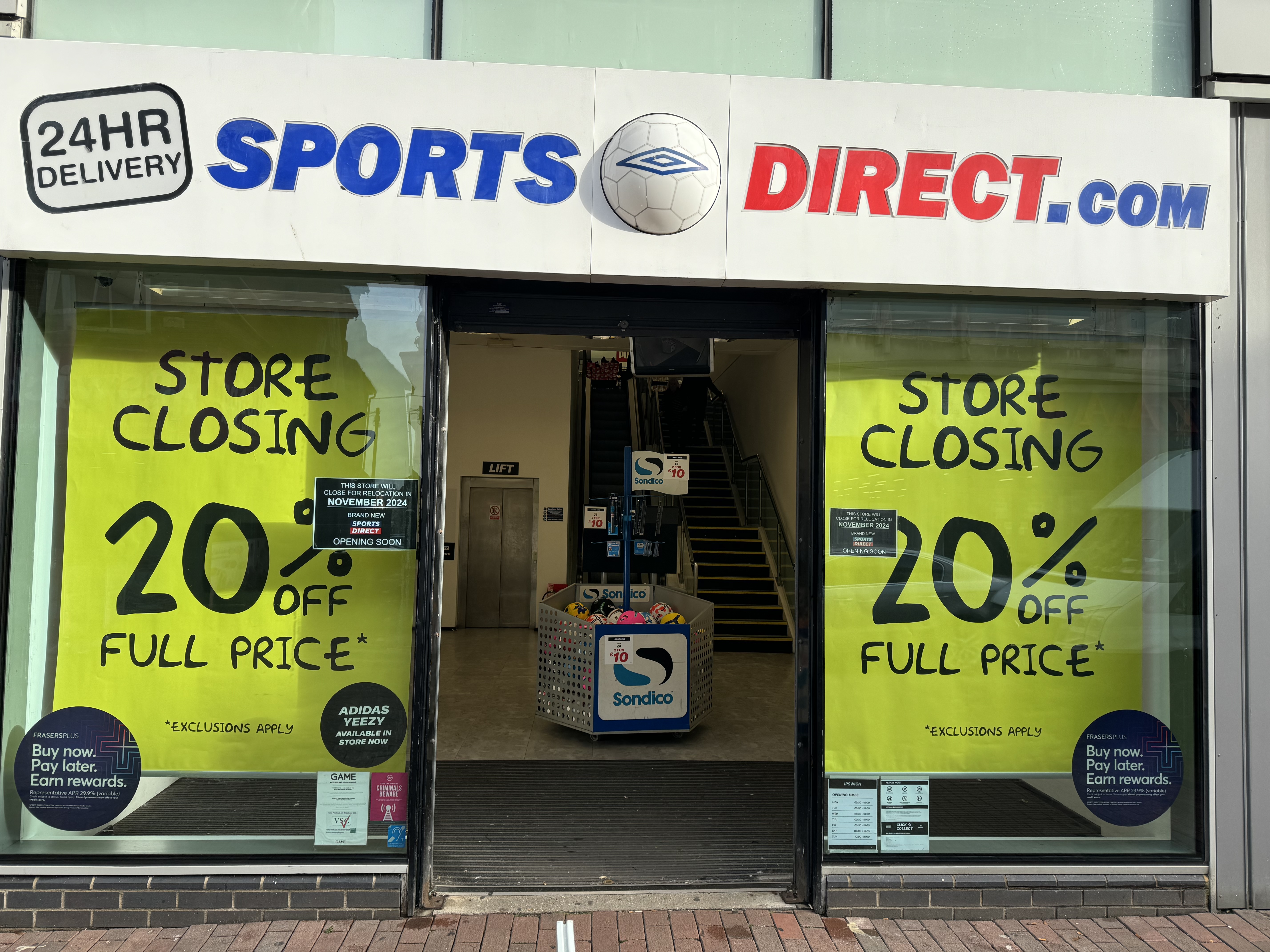 Former Sports Direct on Carr Street, Ipswich