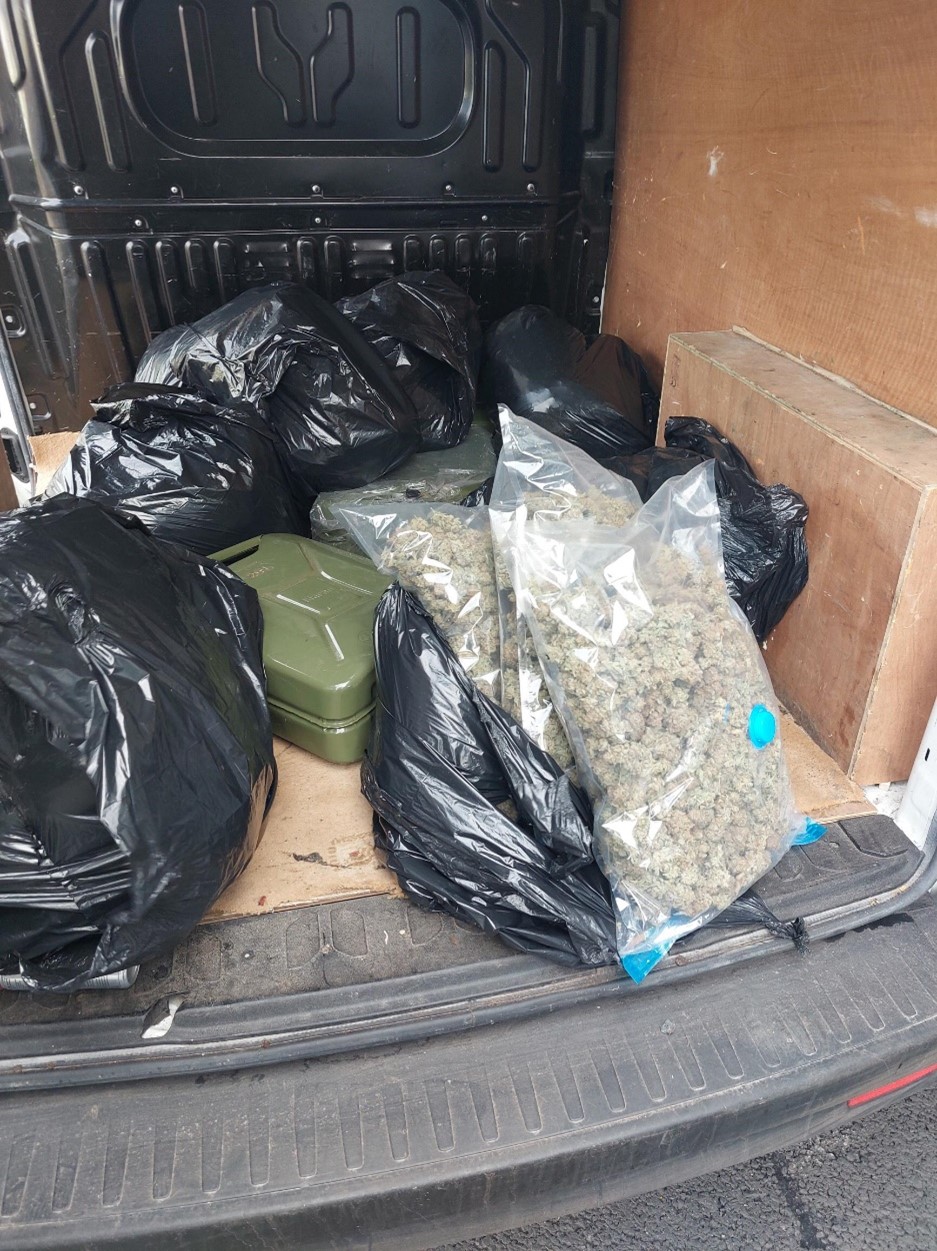 Bags of cannabis seized by police