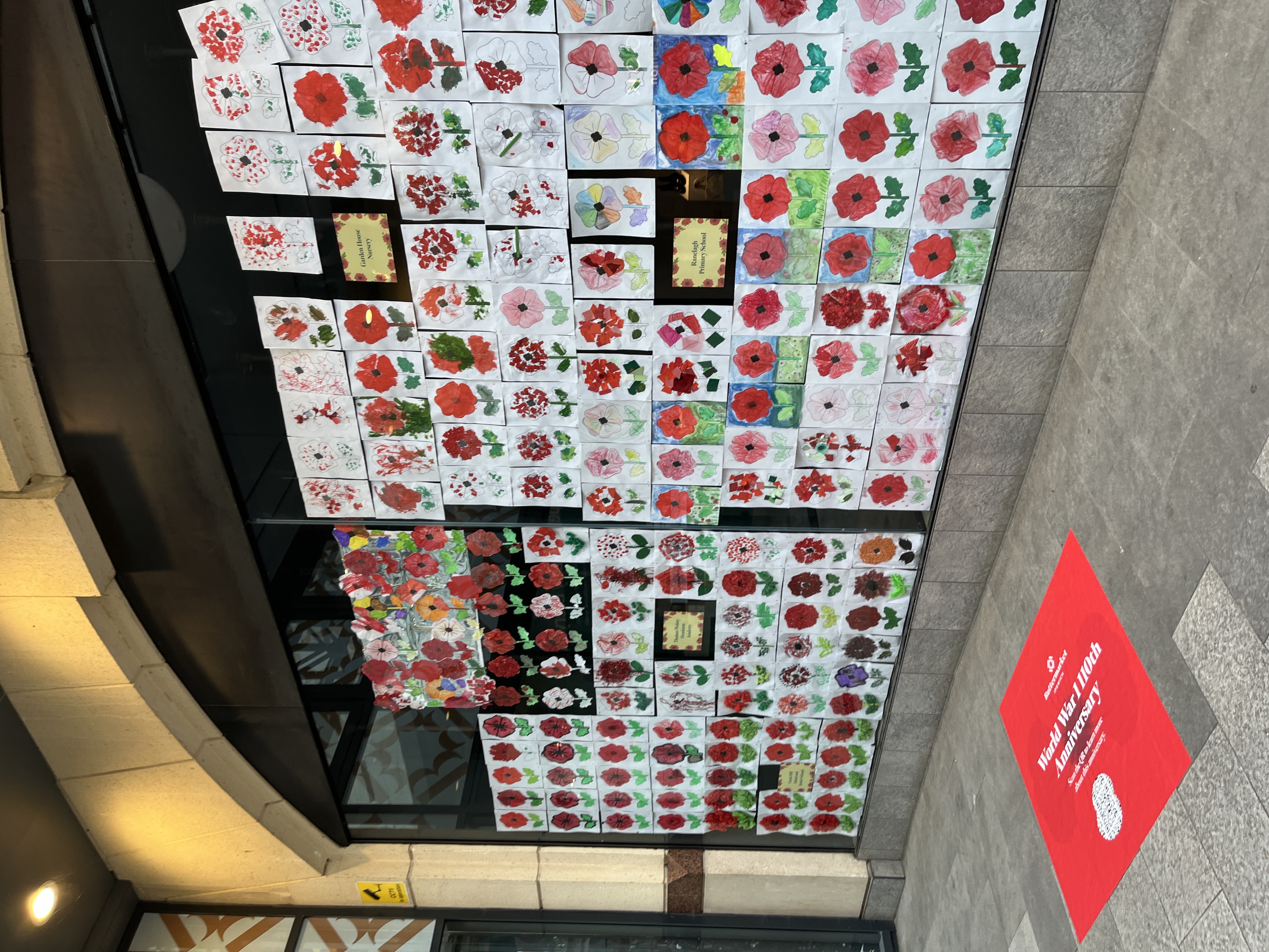 Remembrance display at Ipswich Buttermarket Centre