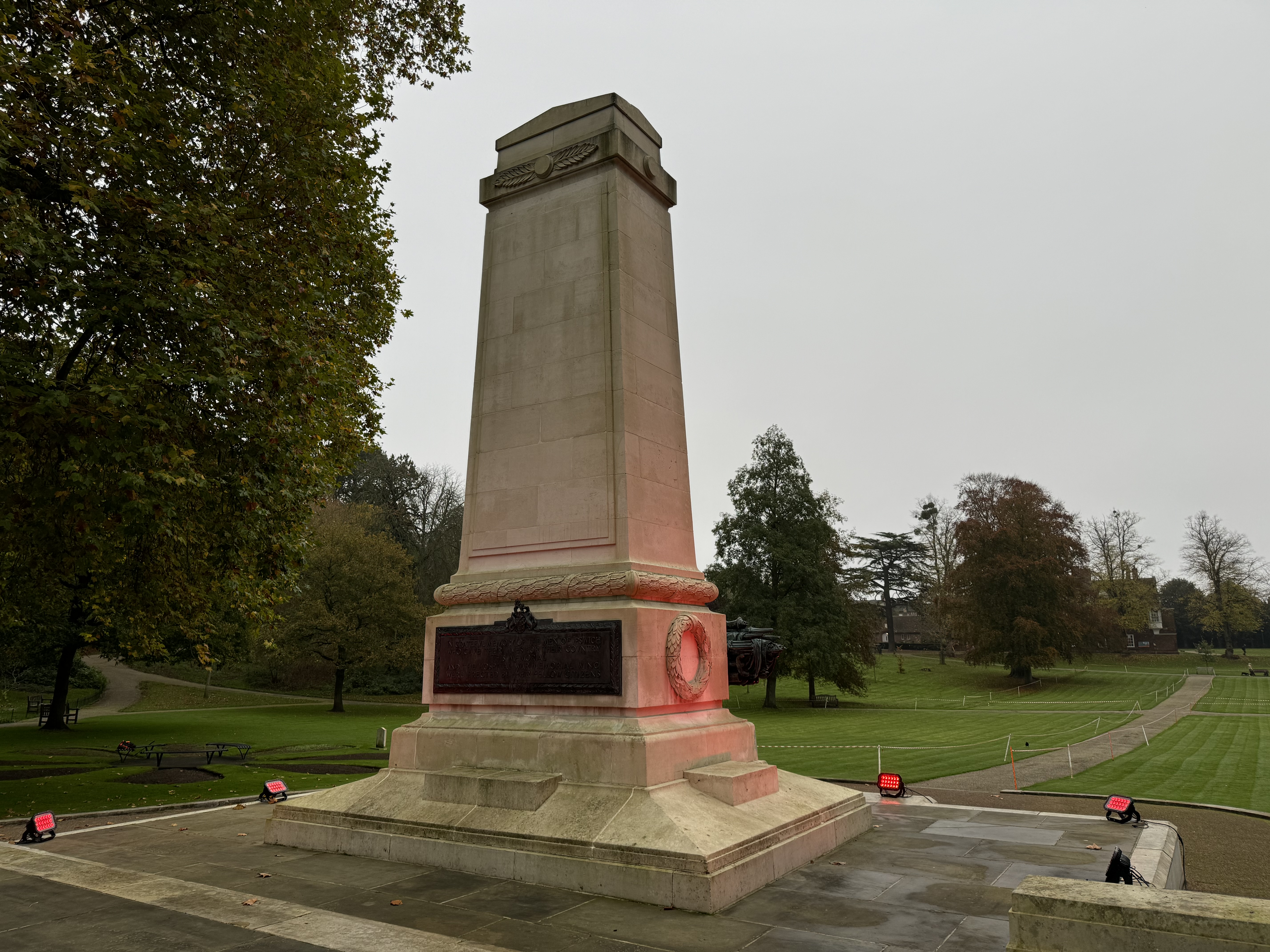 The cenotaph in Christchurch Park, Ipswich