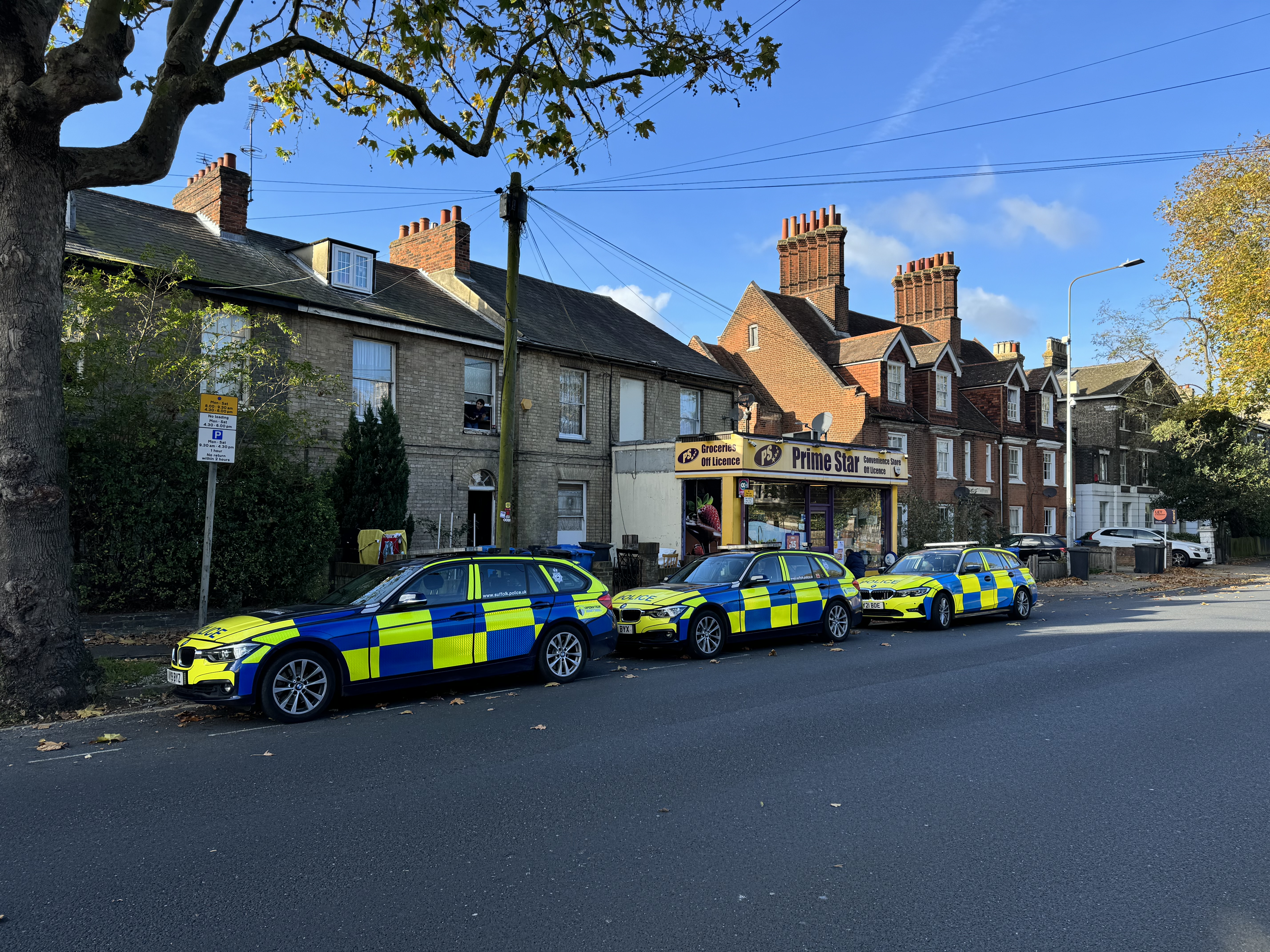 Three Operation Sentinel vehicles were stationed outside Prime Star store during the search