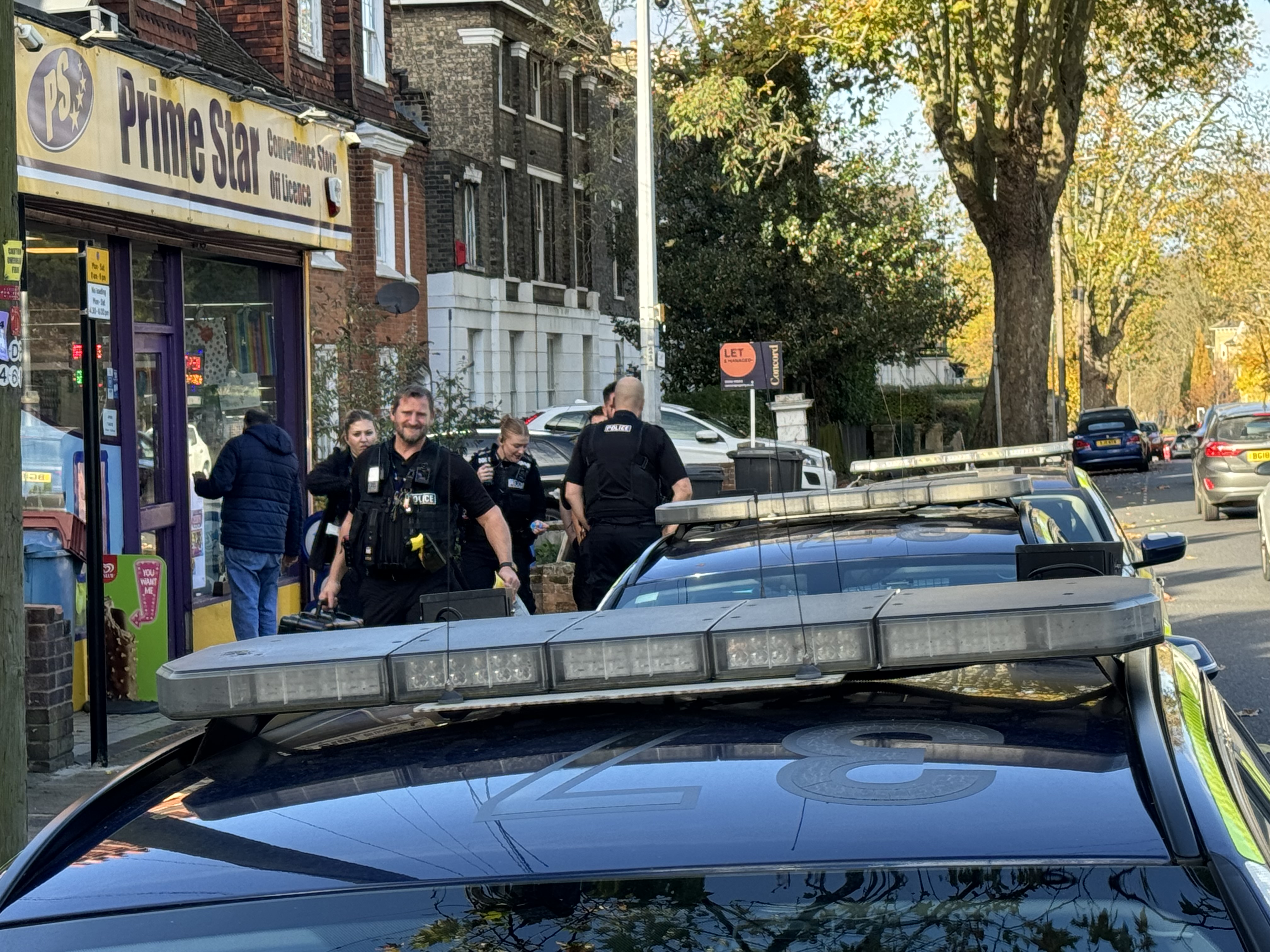 Sentinel officers were seen returning from a property near Norwich Road