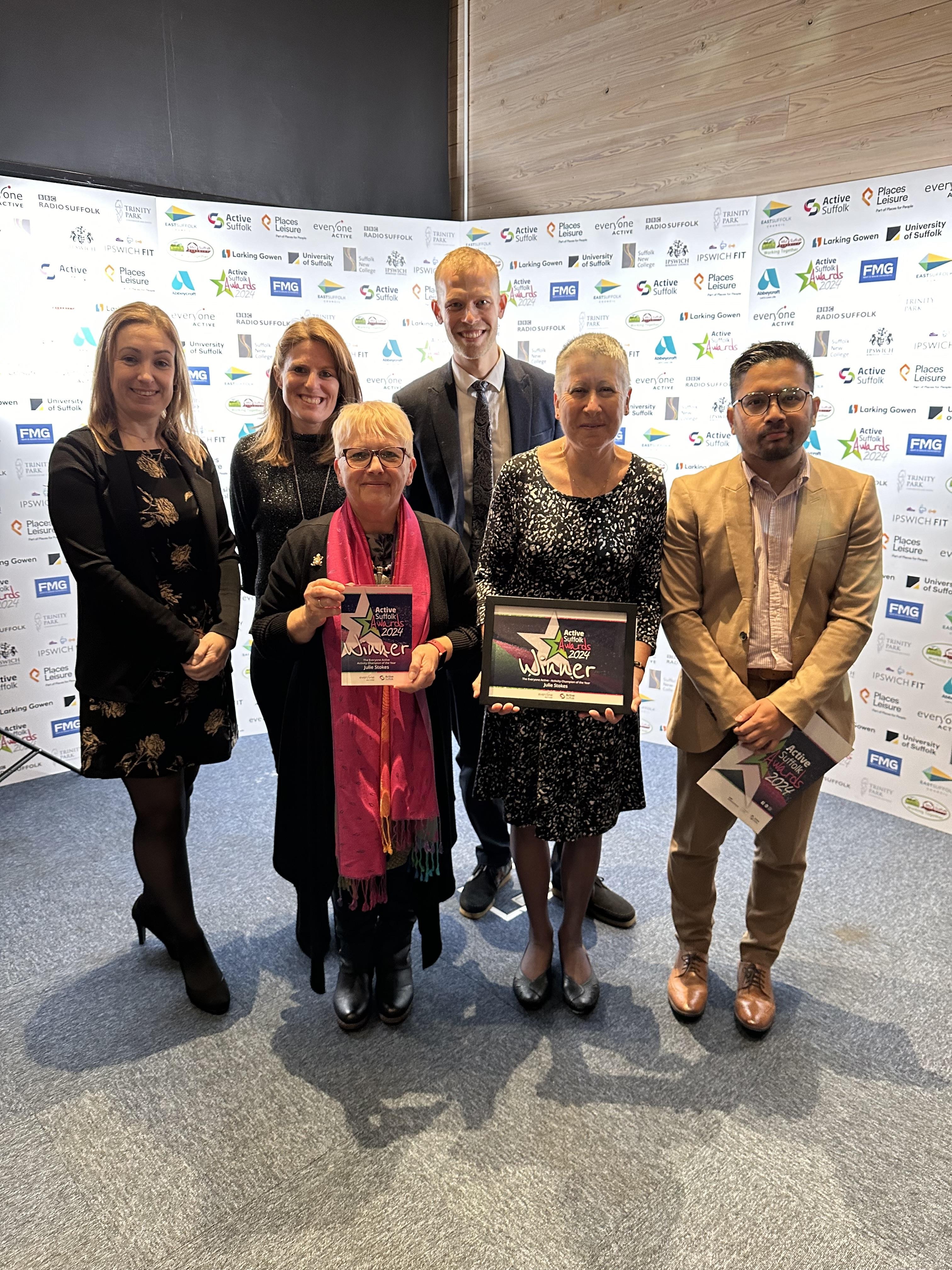 Julie Stokes was honoured at the Active Suffolk Awards 2024