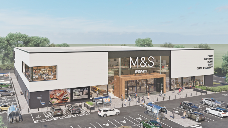 How the new M&S Copdock store will look