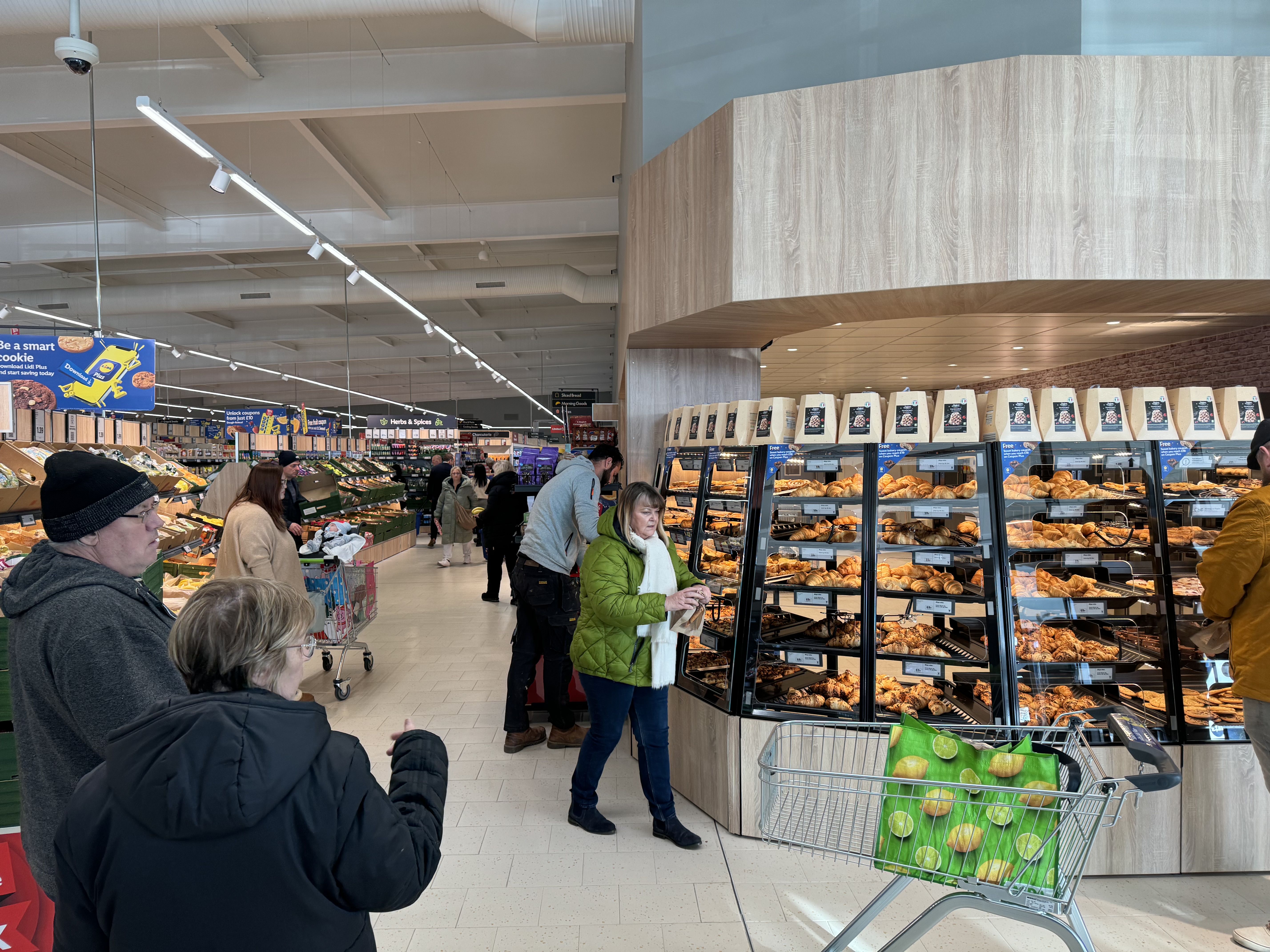 Inside Lidl on Anglia Retail Park in Ipswich