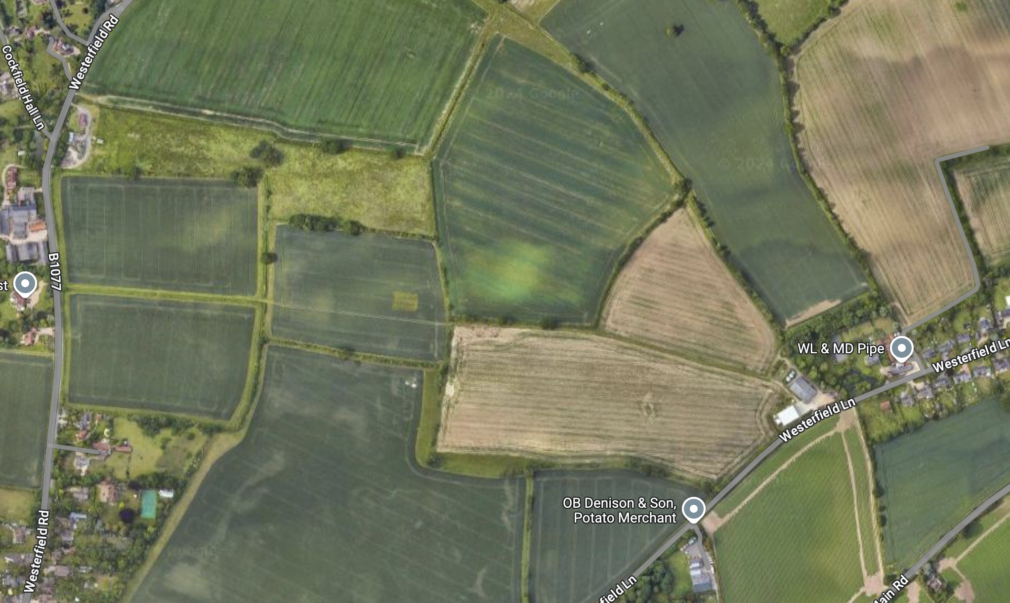 Location of the proposed quarry near Ipswich