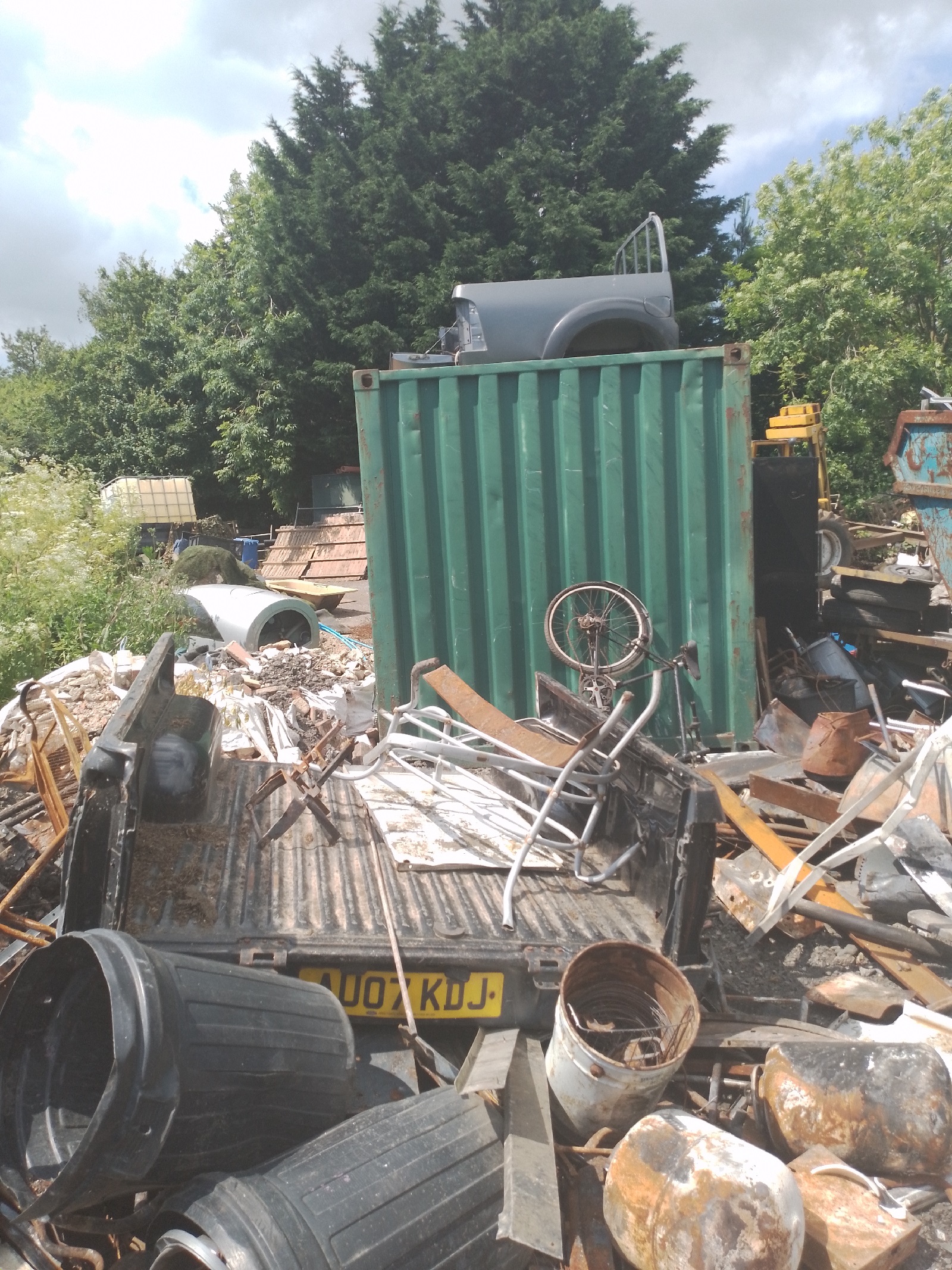 Illegal waste dumped at the site in Flowton, near Ipswich