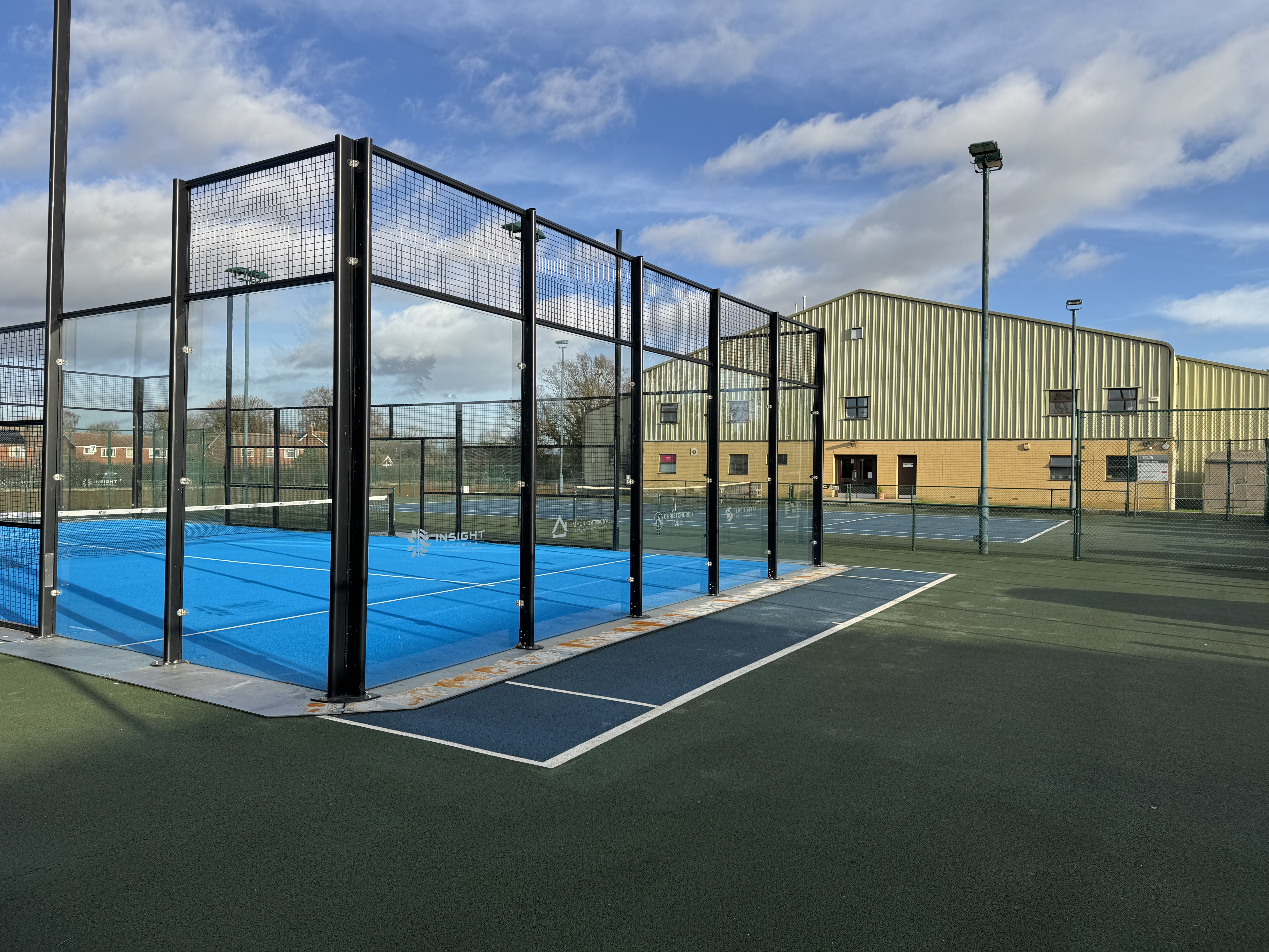 Outdoor paddle and tennis courts at Ipswich Sports Club