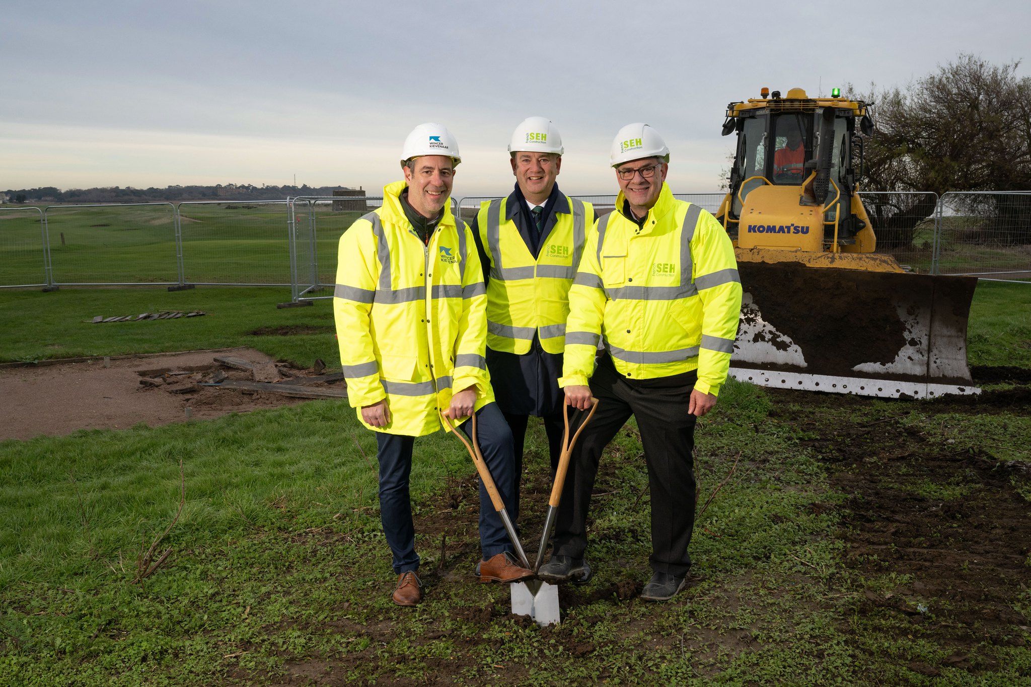 Phil Branton, Mick Thomas and Paul Rodwell at Felixstowe Ferry Golf Club