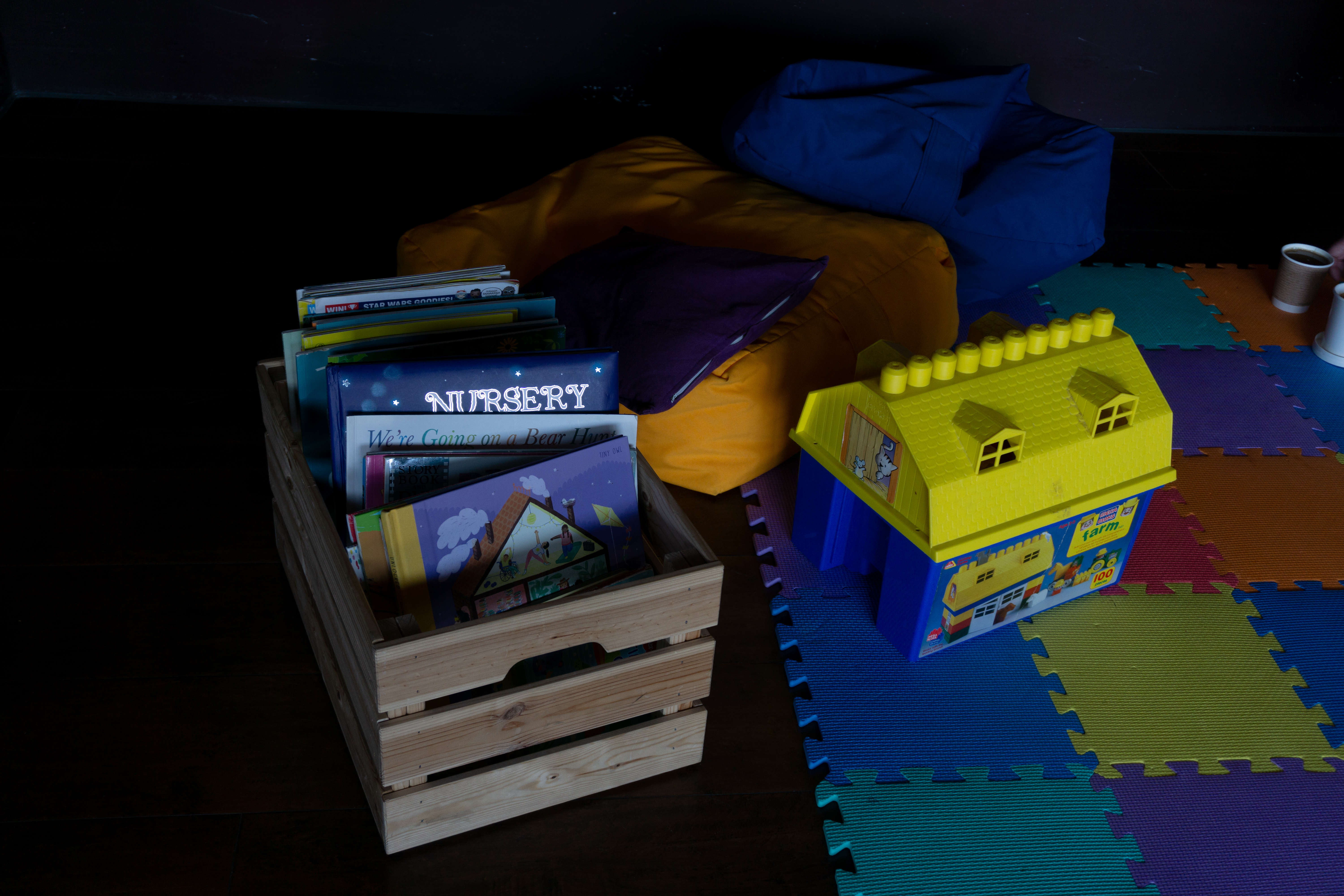 New wolsey childrens playing area with books and ball pit