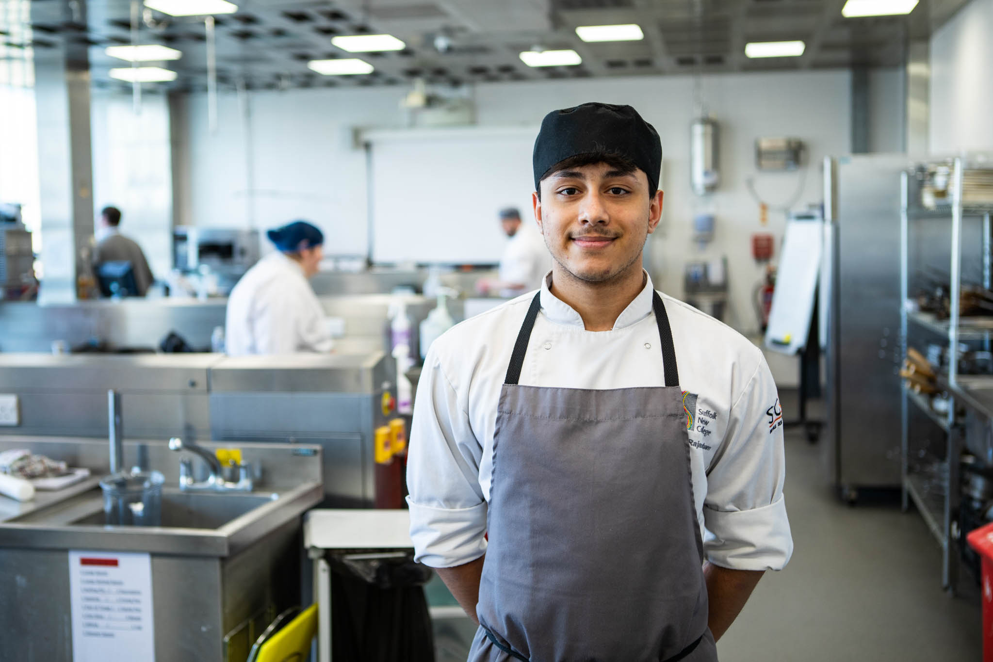 Harnesh Rajasingham is on a level 3 cooker programme at Suffolk New College