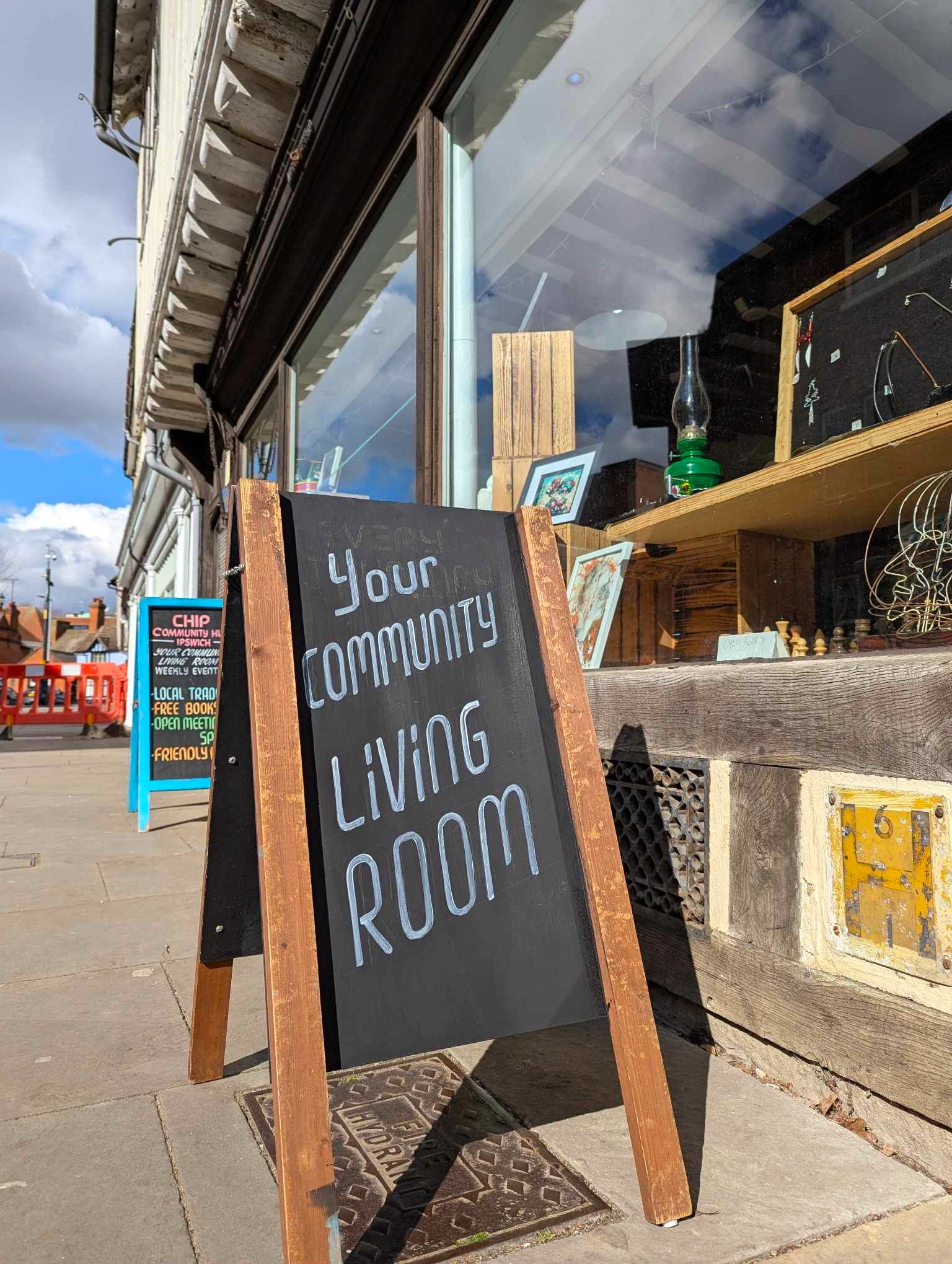 CHIp Hub Community Living Room Sign