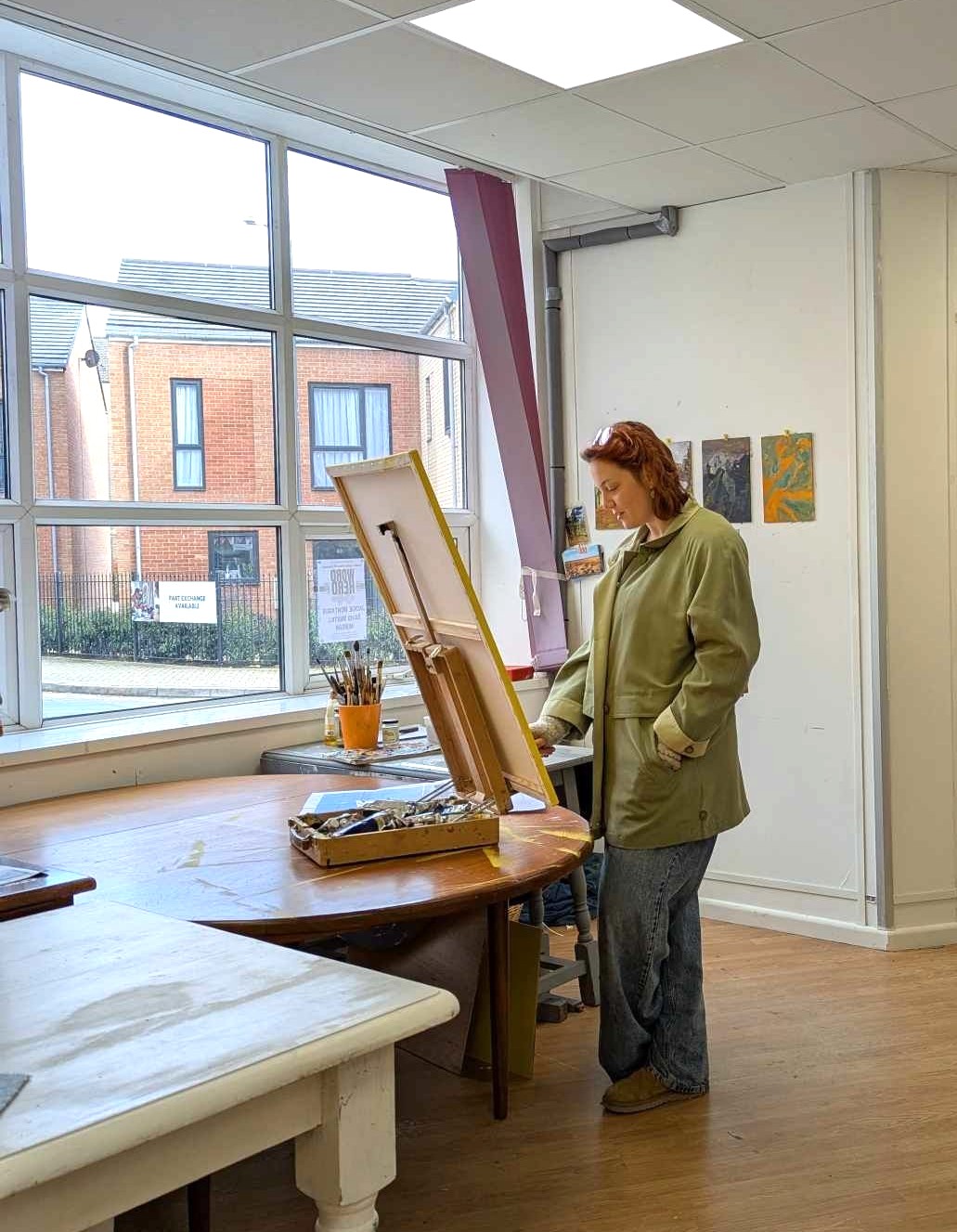 Alice Birch artist painting at CHIp Studio Turret Lane