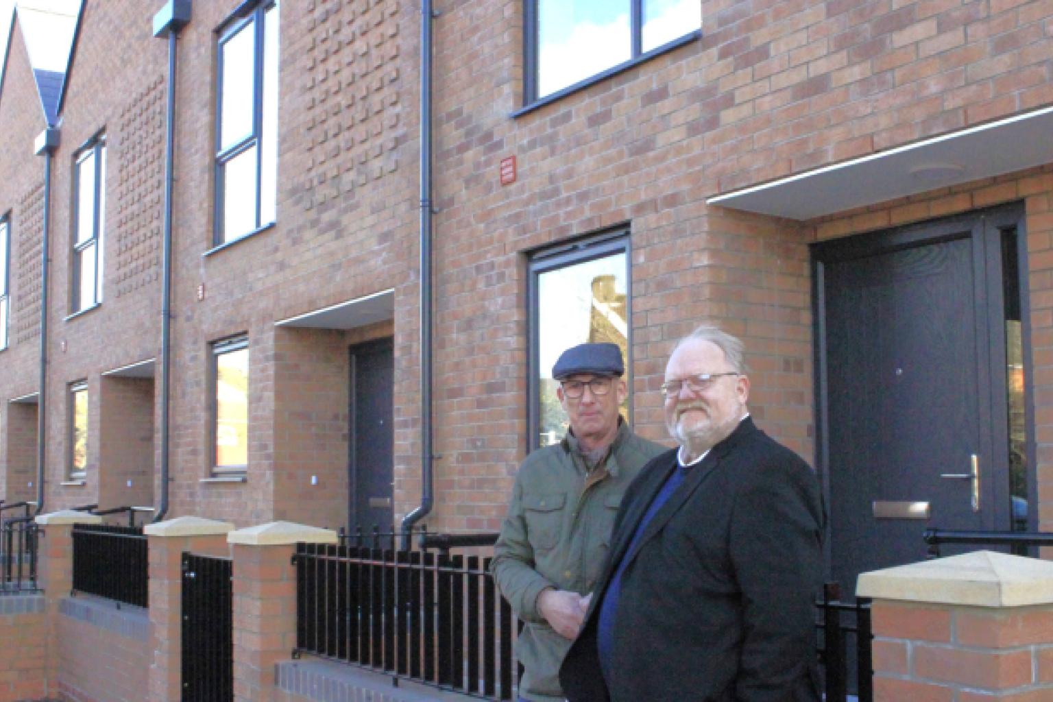 Cllr Alisdair Ross and Colin Kreidewolf at Bibb Way