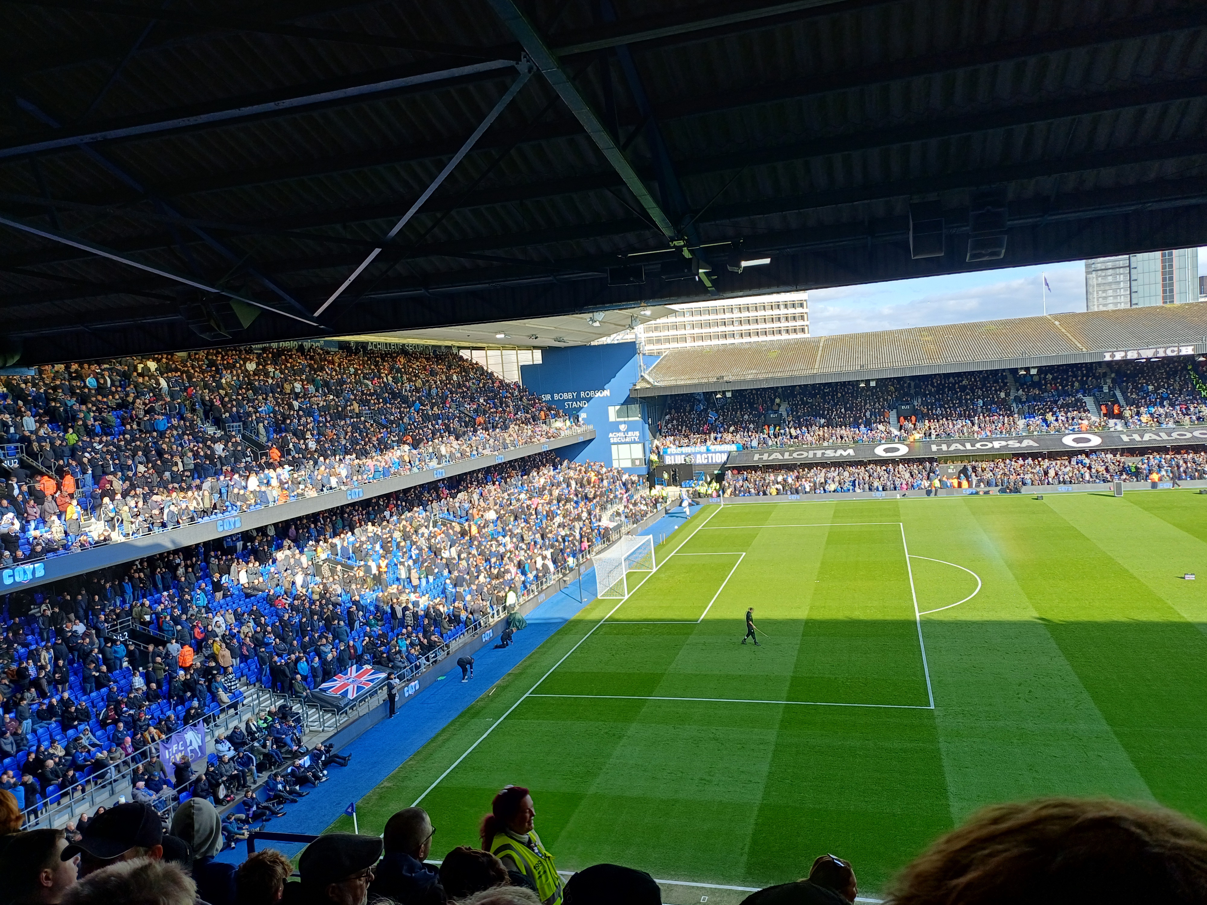 A view from the West Stand at Portman Road versus Forest