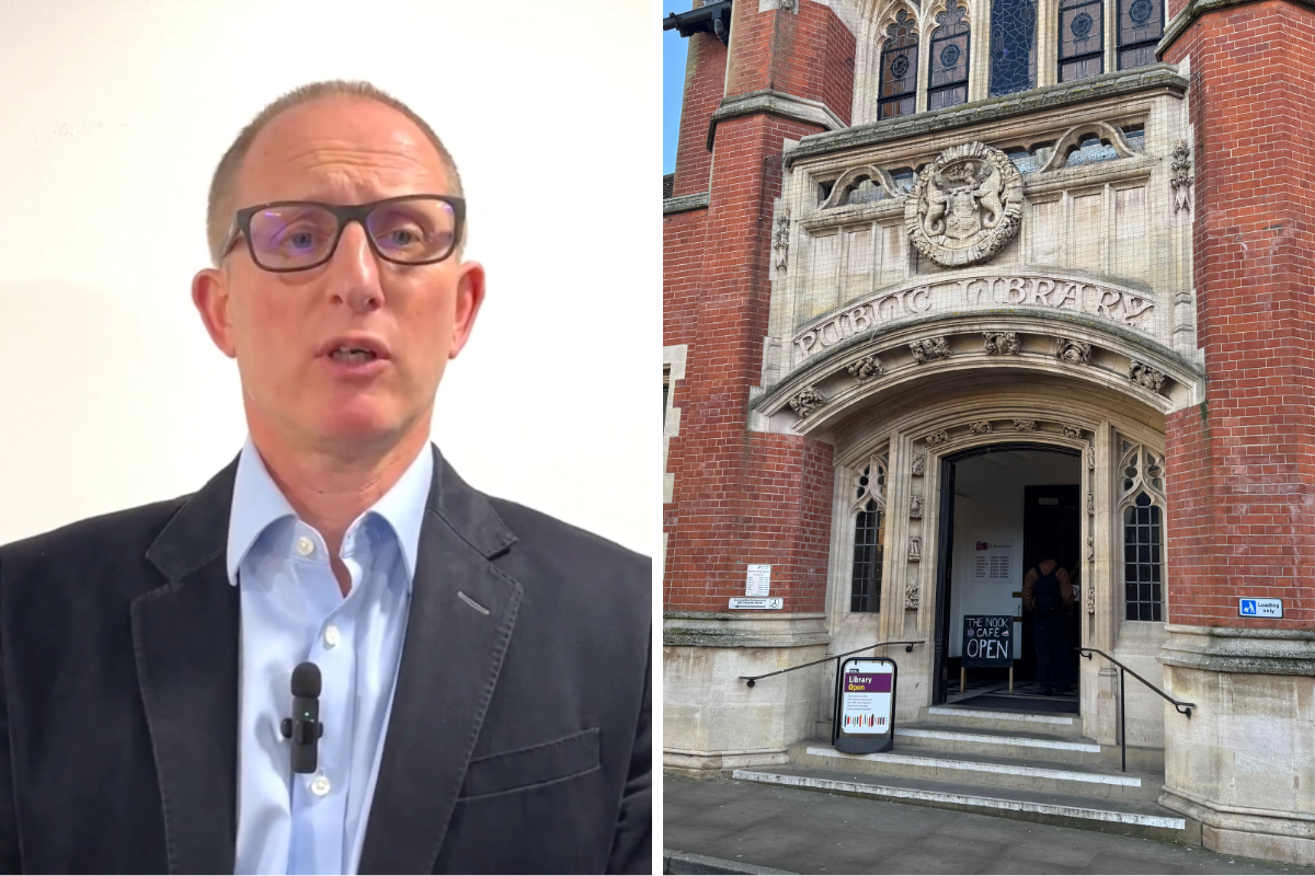 Bruce Leeke, CEO of Suffolk Libraries, and the County Library in Ipswich