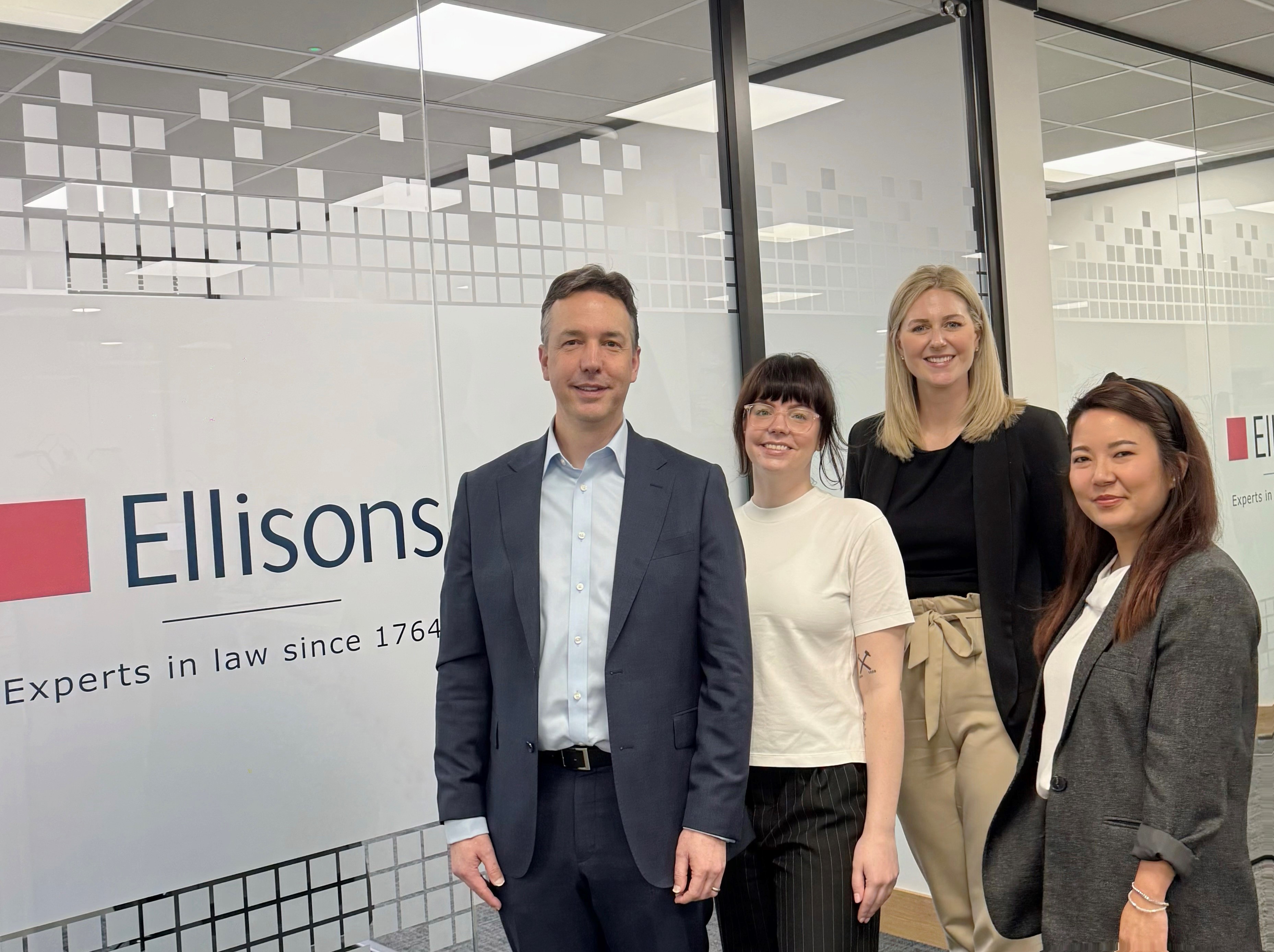 Matthew Rowe, Georgina Phipps, Emma Boorman and Poppy Tamang of Ellisons Solicitors