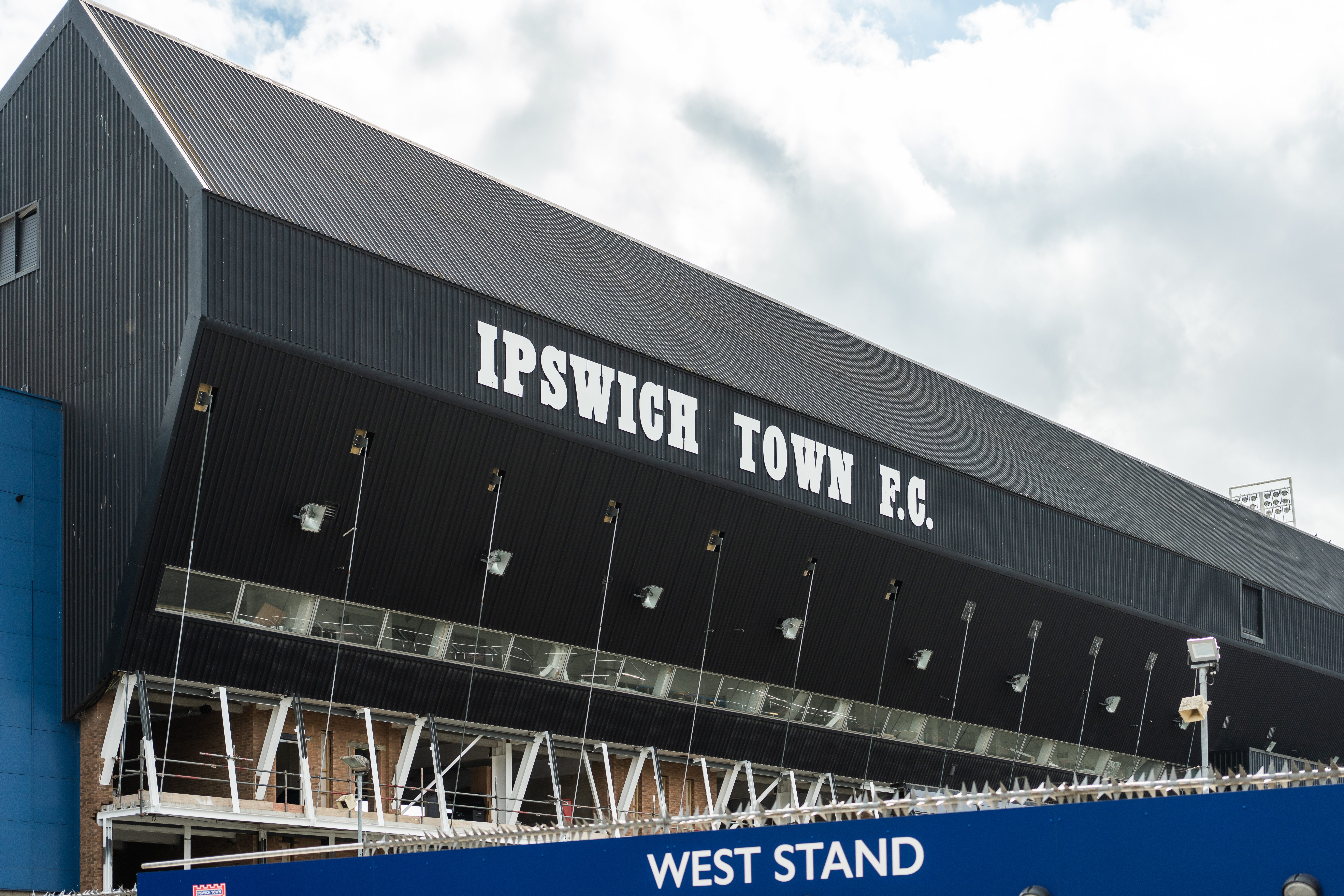 The West Stand at Portman Road in Ipswich