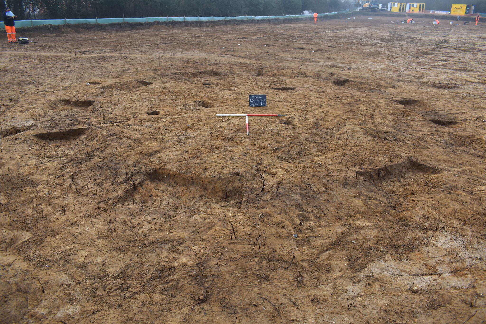 Ring gully looking south at Europa Way excavation site