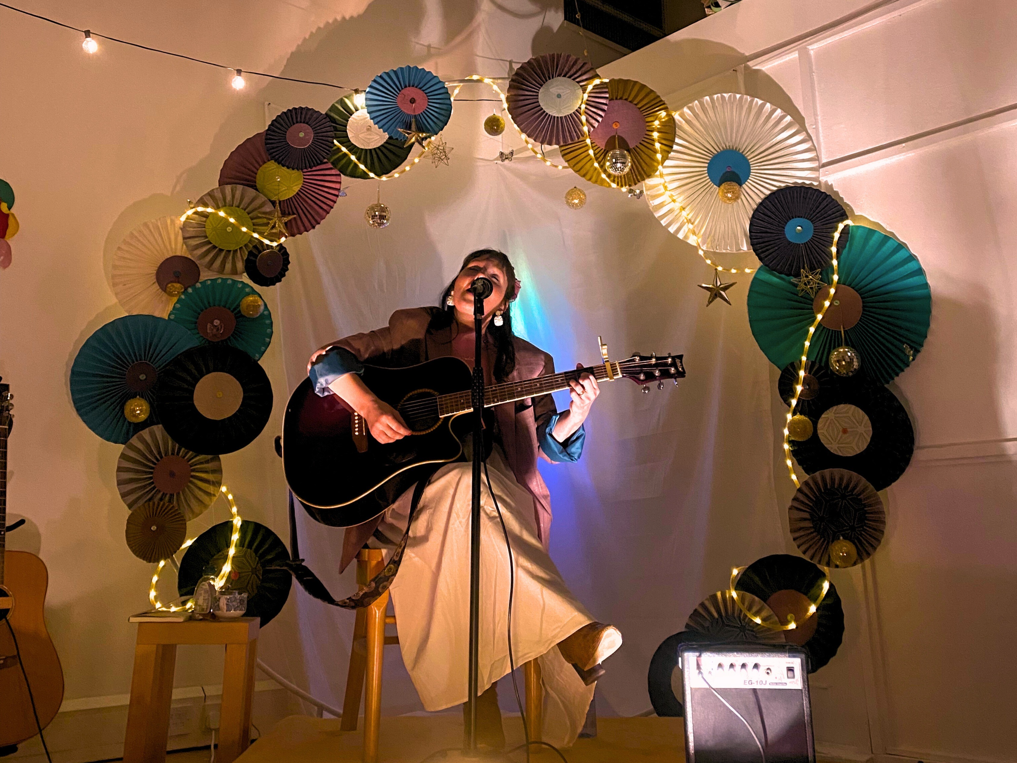 Musician performing at CHIp Serenade Sessions