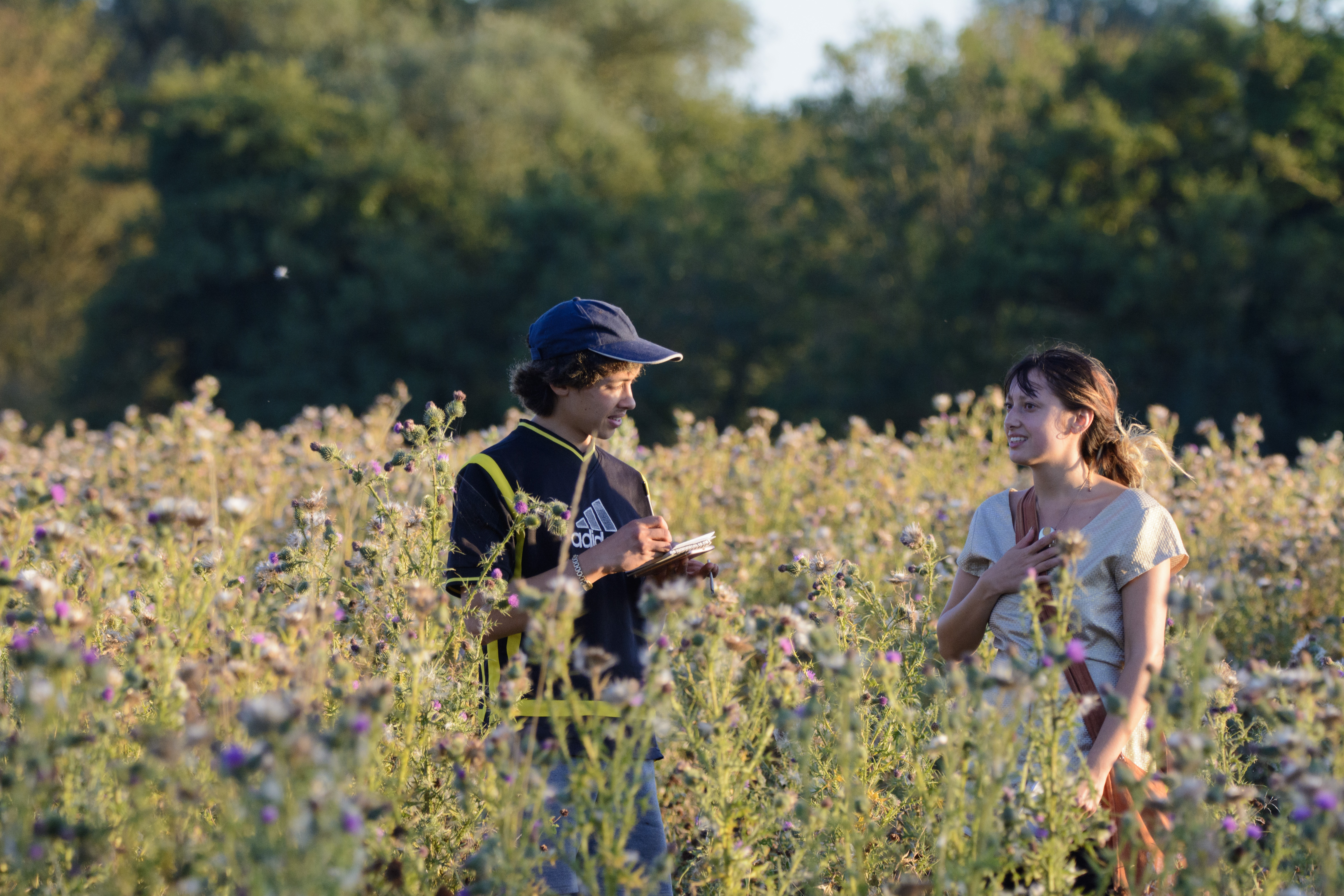 Two emerging artists creating new work at a Cognito workshop in the countryside