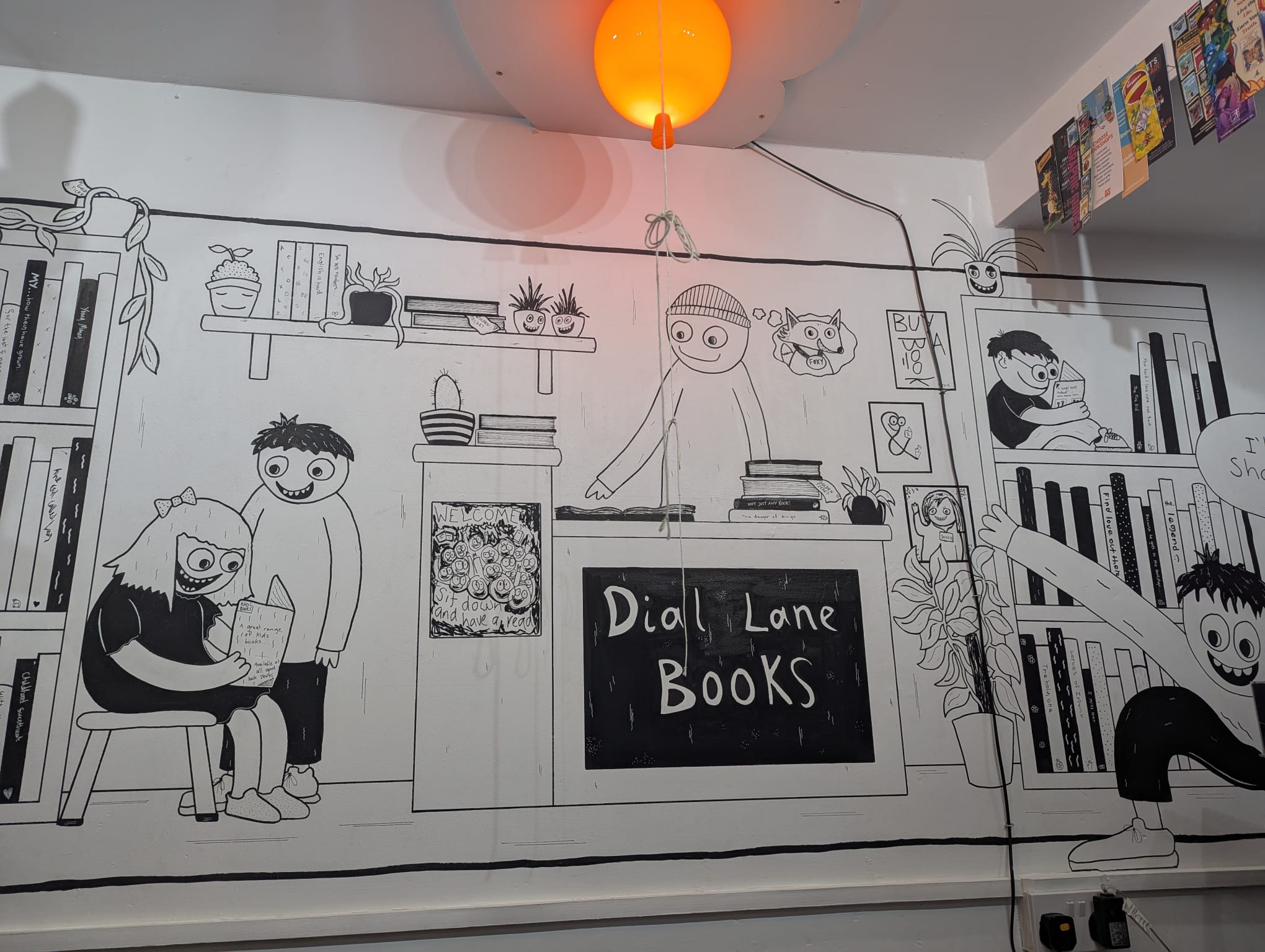 Dial Lane Bookshop artwork in kids area
