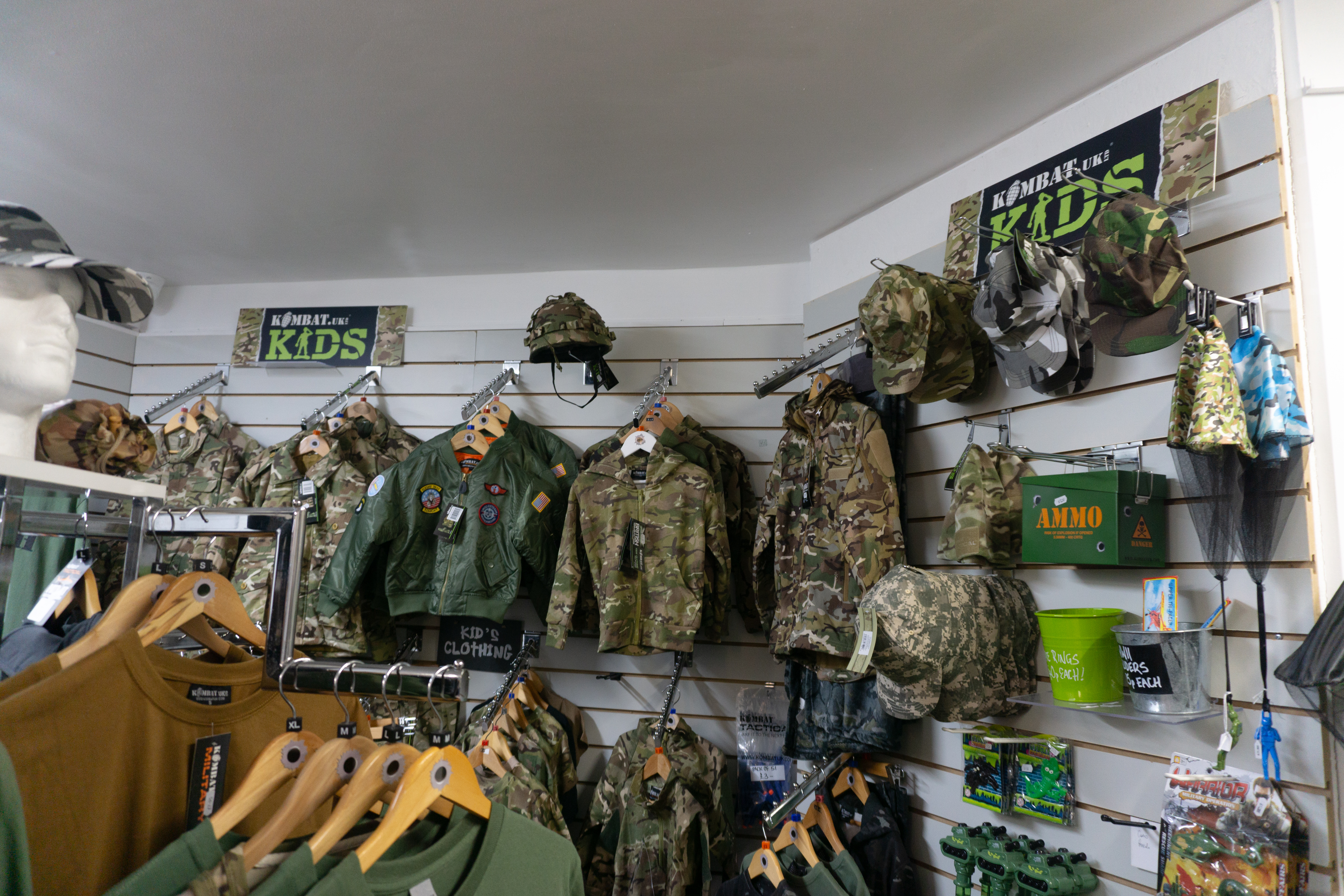 The store has an extensive children's range