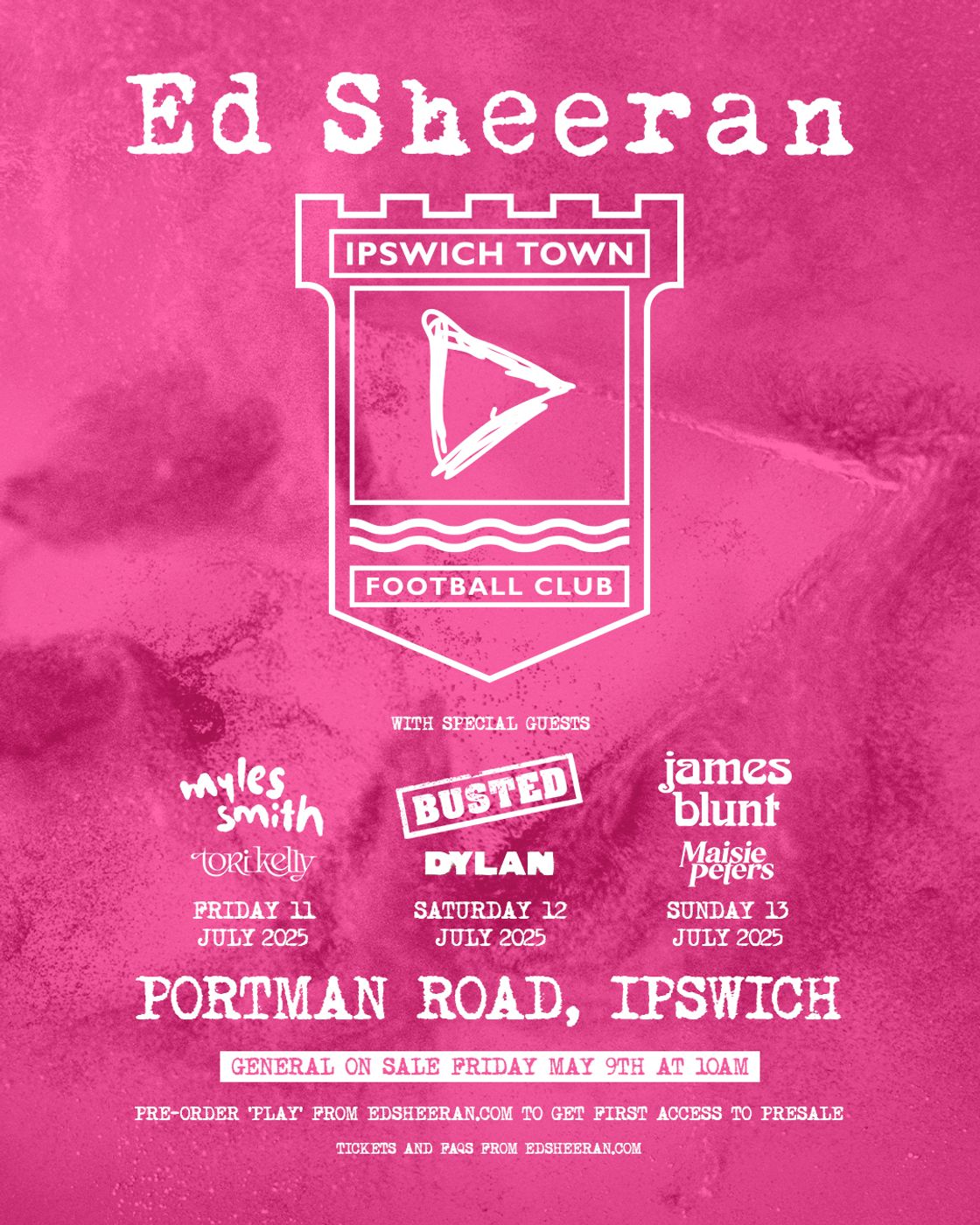 Ed Sheeran at Portman Road