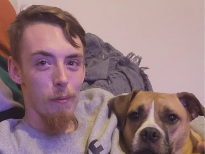 Charlie Greaves with his dog