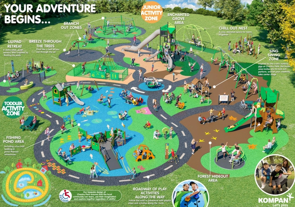 A map of the new play area at Chantry Park