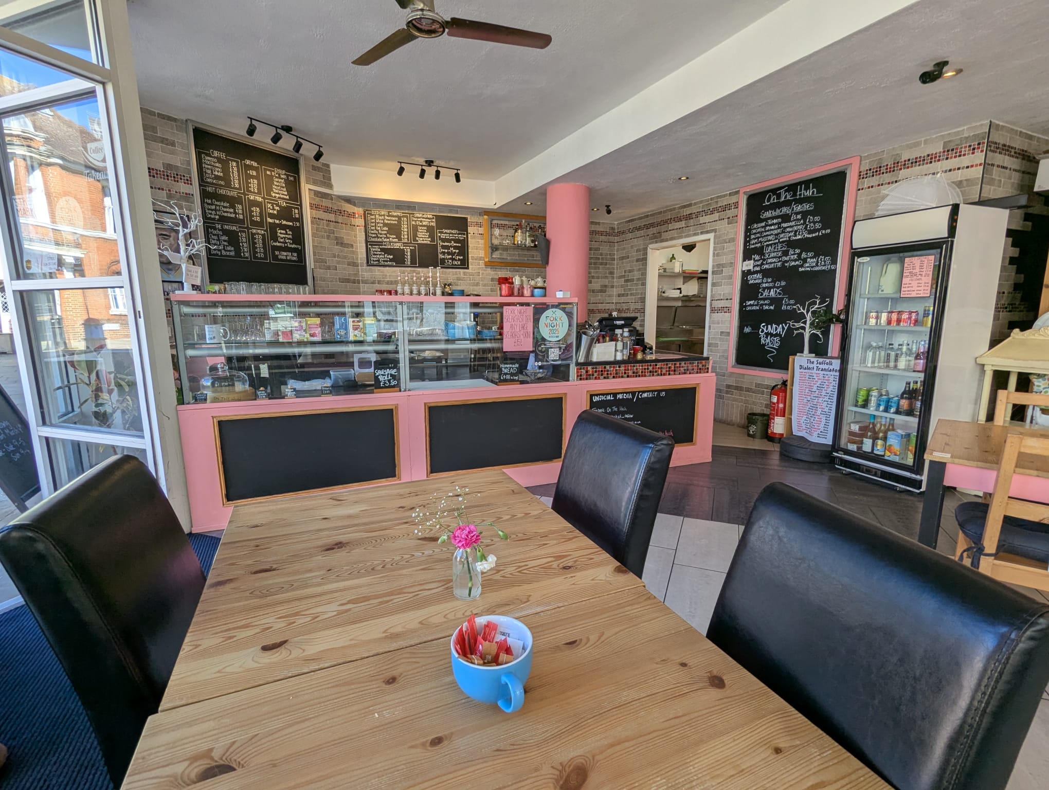 On The Huh cafe, St Peters Street Ipswich