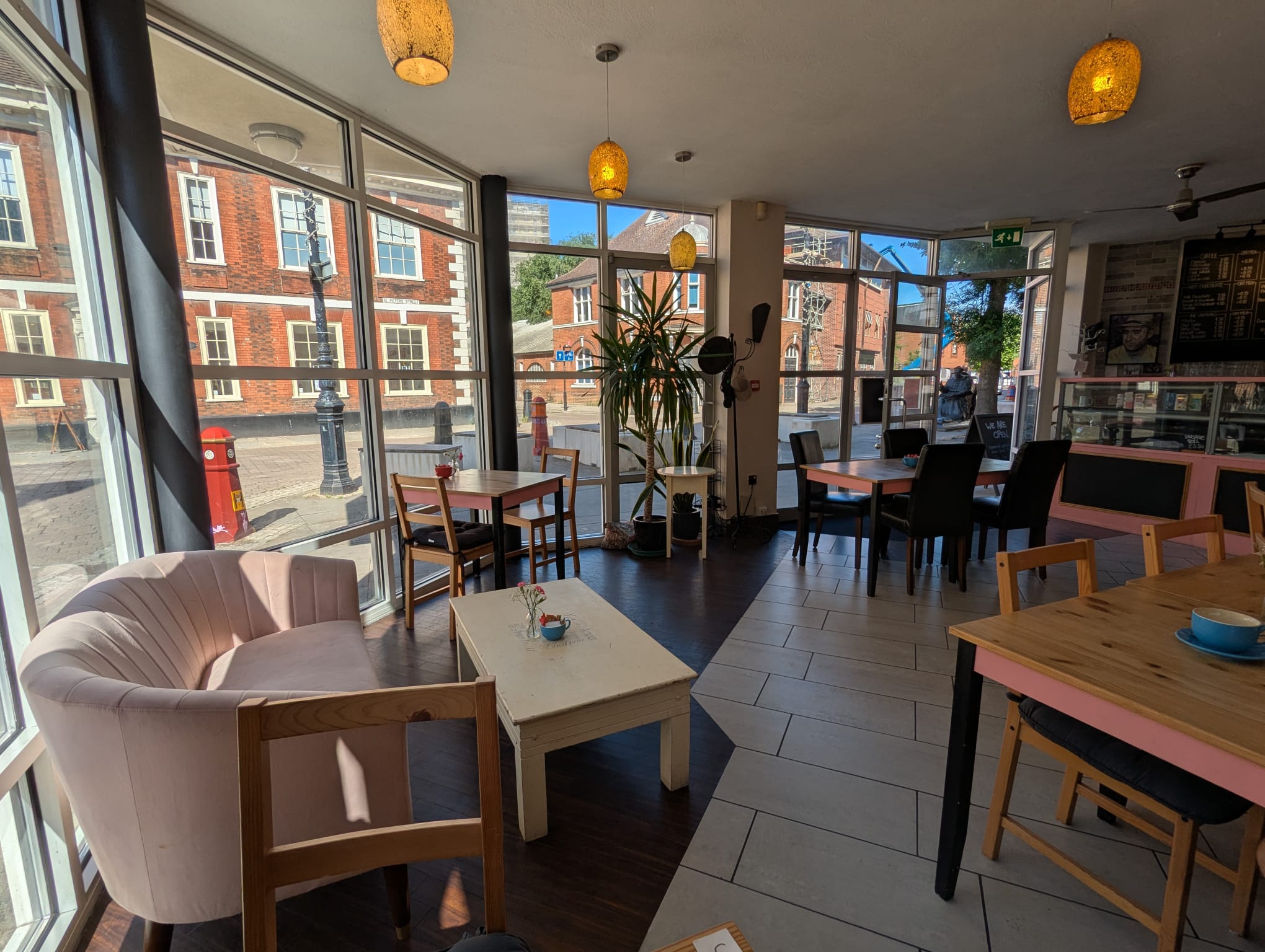 On The Huh cafe, St Peters Street Ipswich