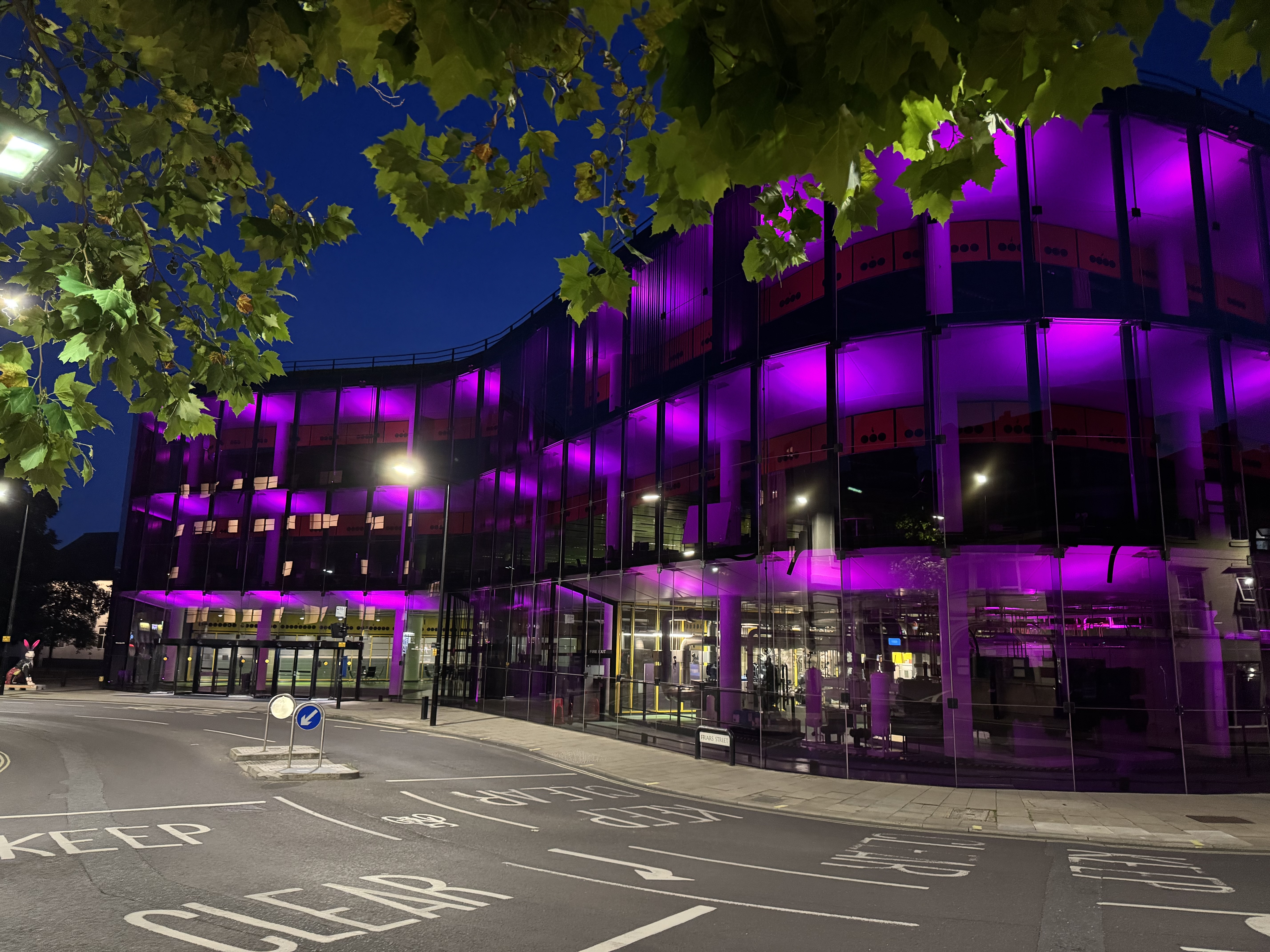 The Willis Building has been lit up pink