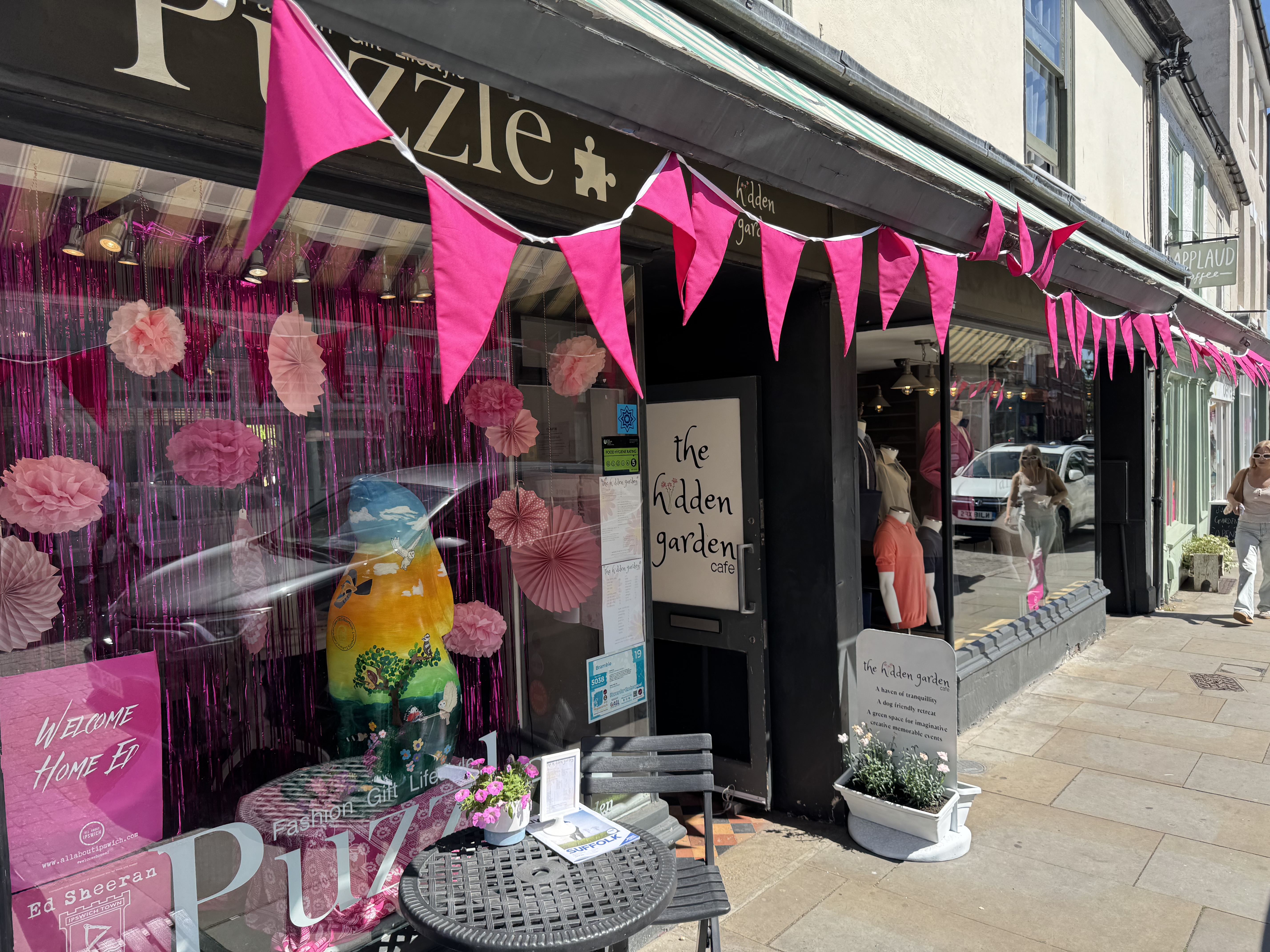 Puzzle Boutique has gone big with its beautiful pink window display