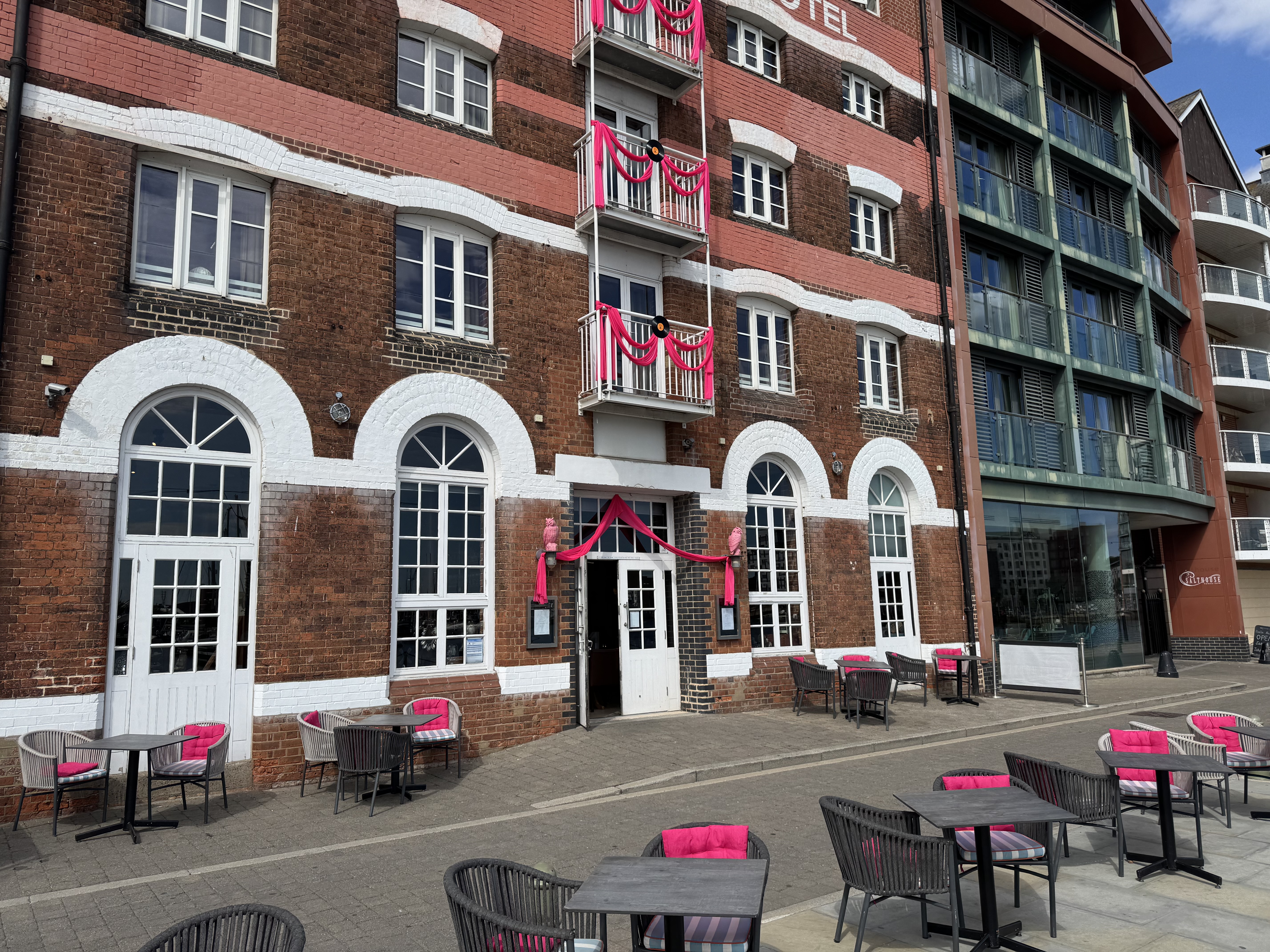 The Salthouse has been dressed in pink