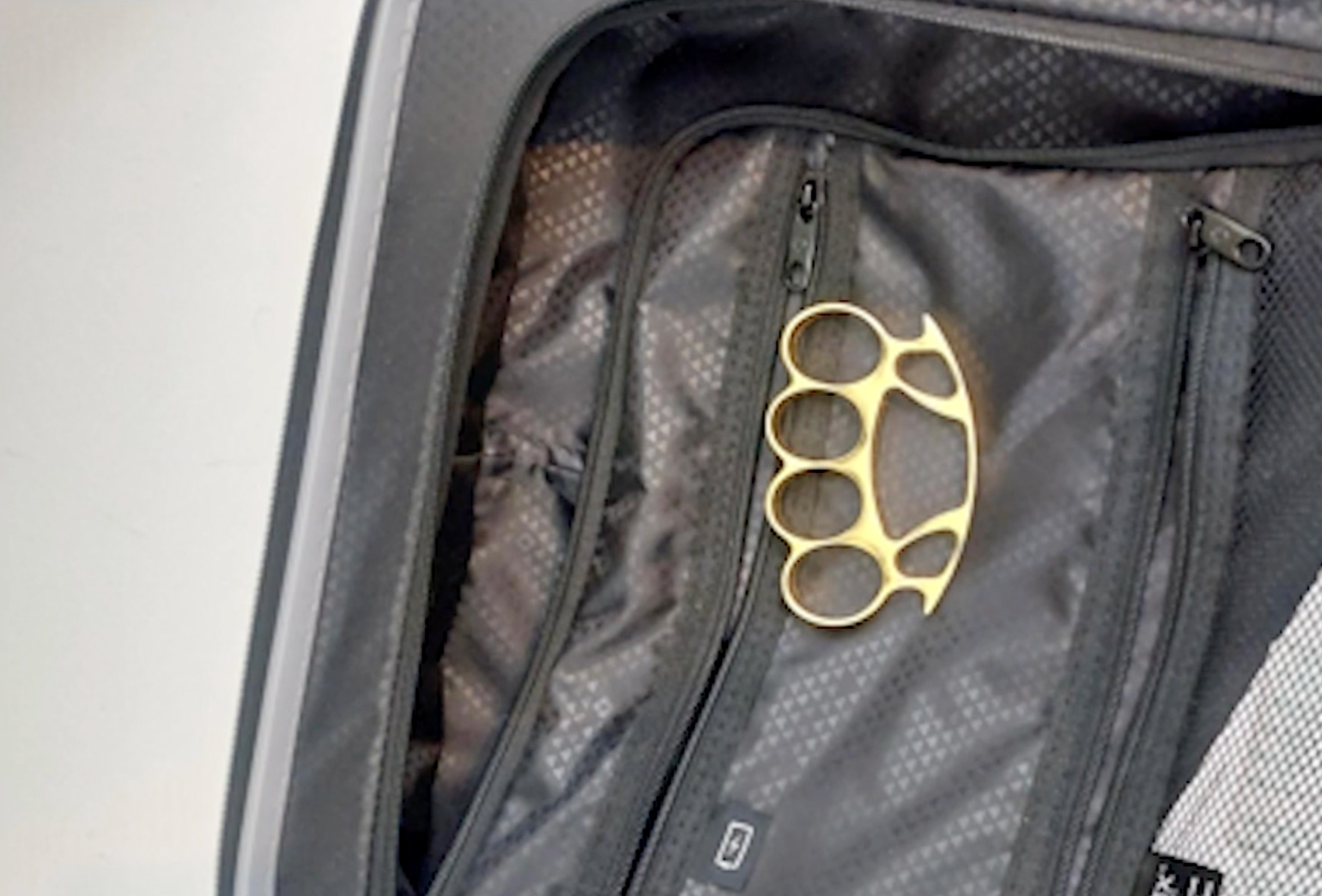 A gold knuckle duster was found by police