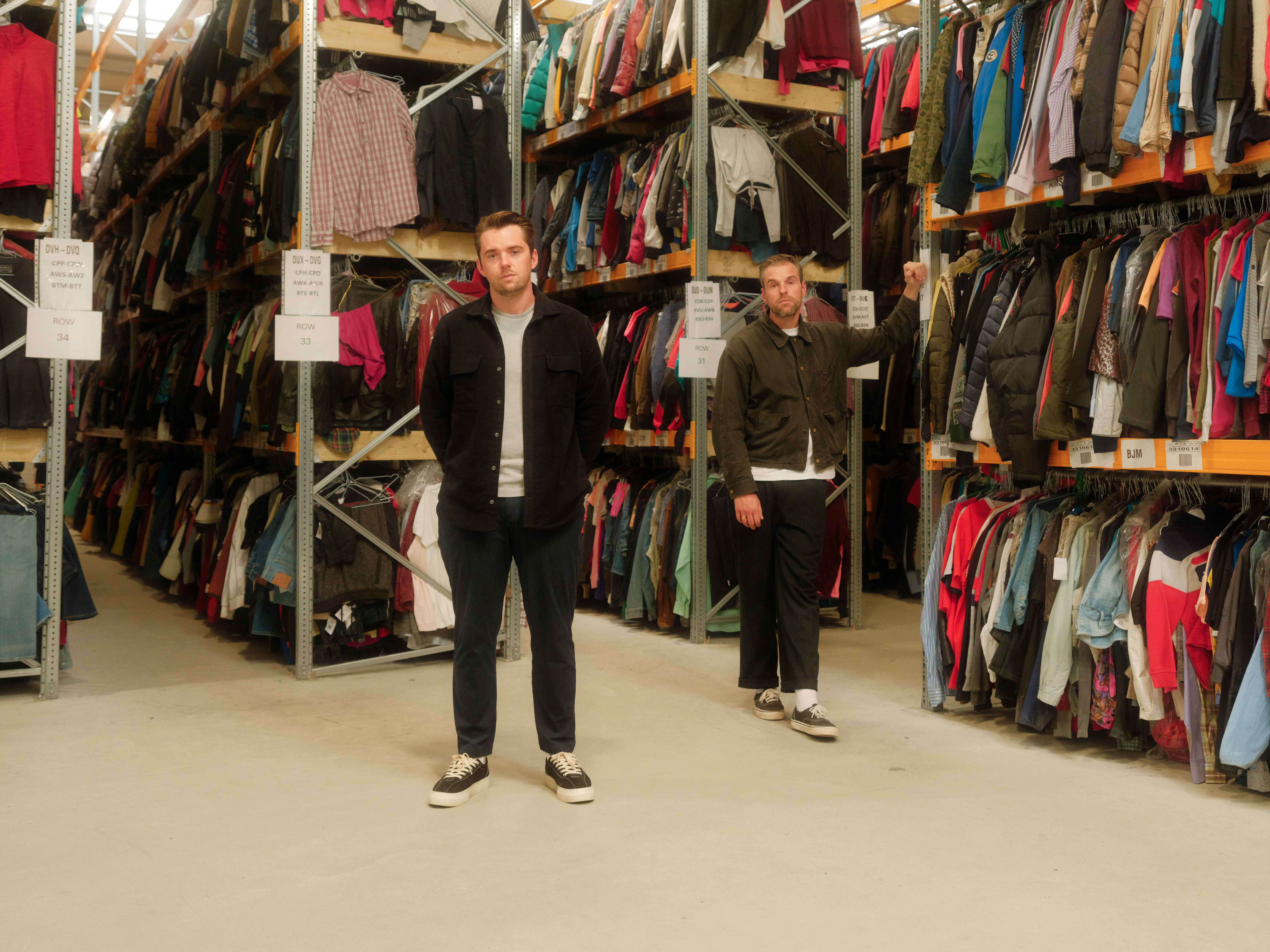 Zac and Josh at the Massina Hembry warehouse in Ipswich